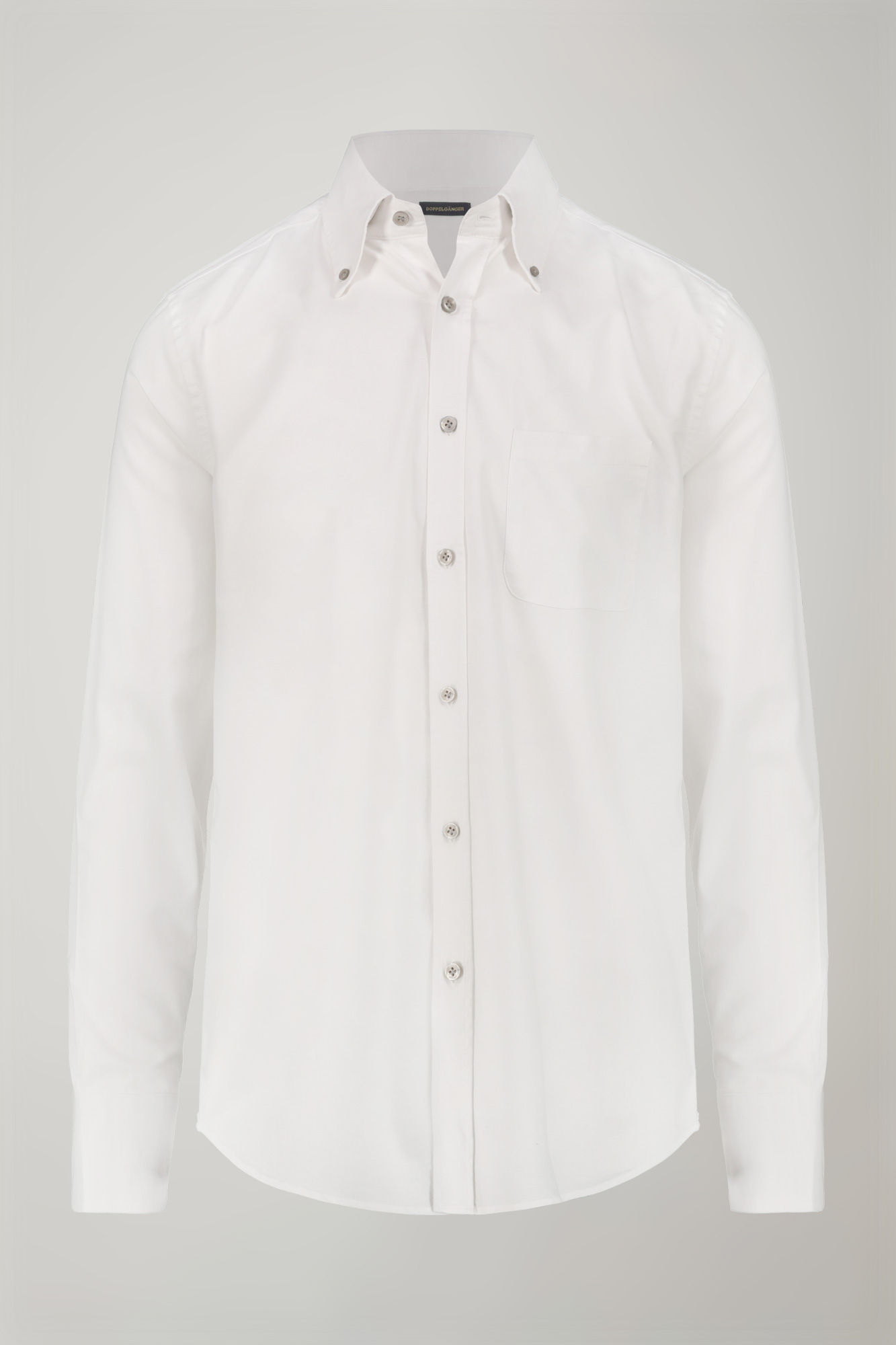 Chemise classique pour homme à col boutonné, tissu uni oxford ultra léger à rayures, coupe confort image number null