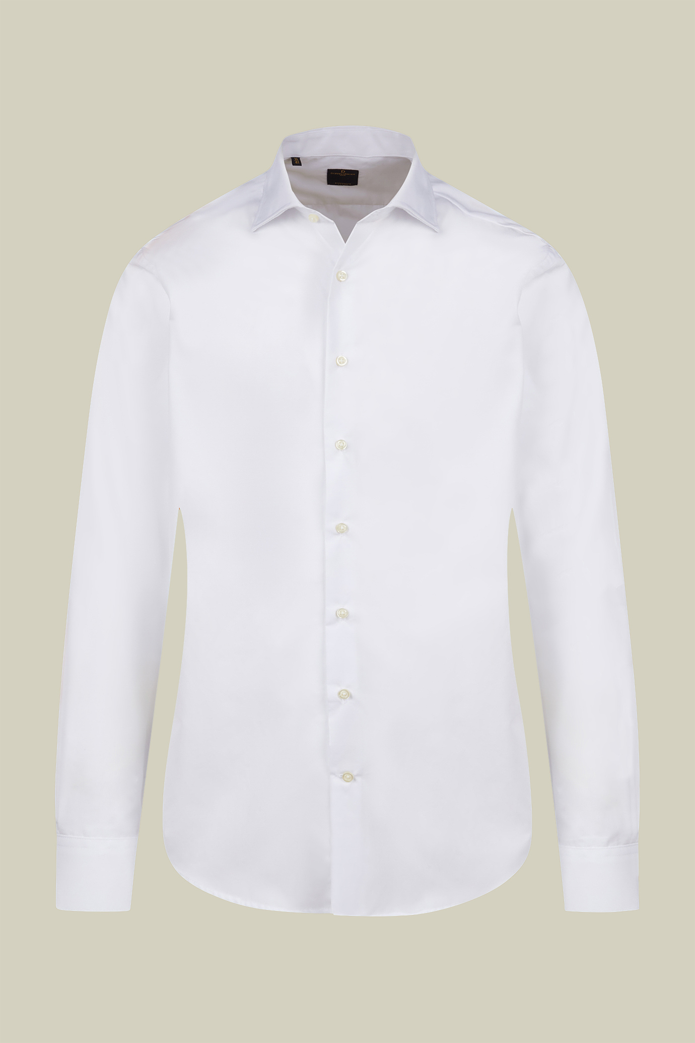 Camicia Collo Francese Tinta Unita Maglia Fango Da Uomo - Foto 11