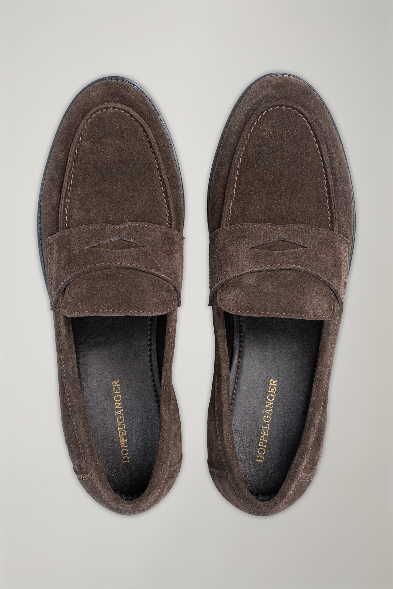 Men's moccasin in genuine suede leather image number null