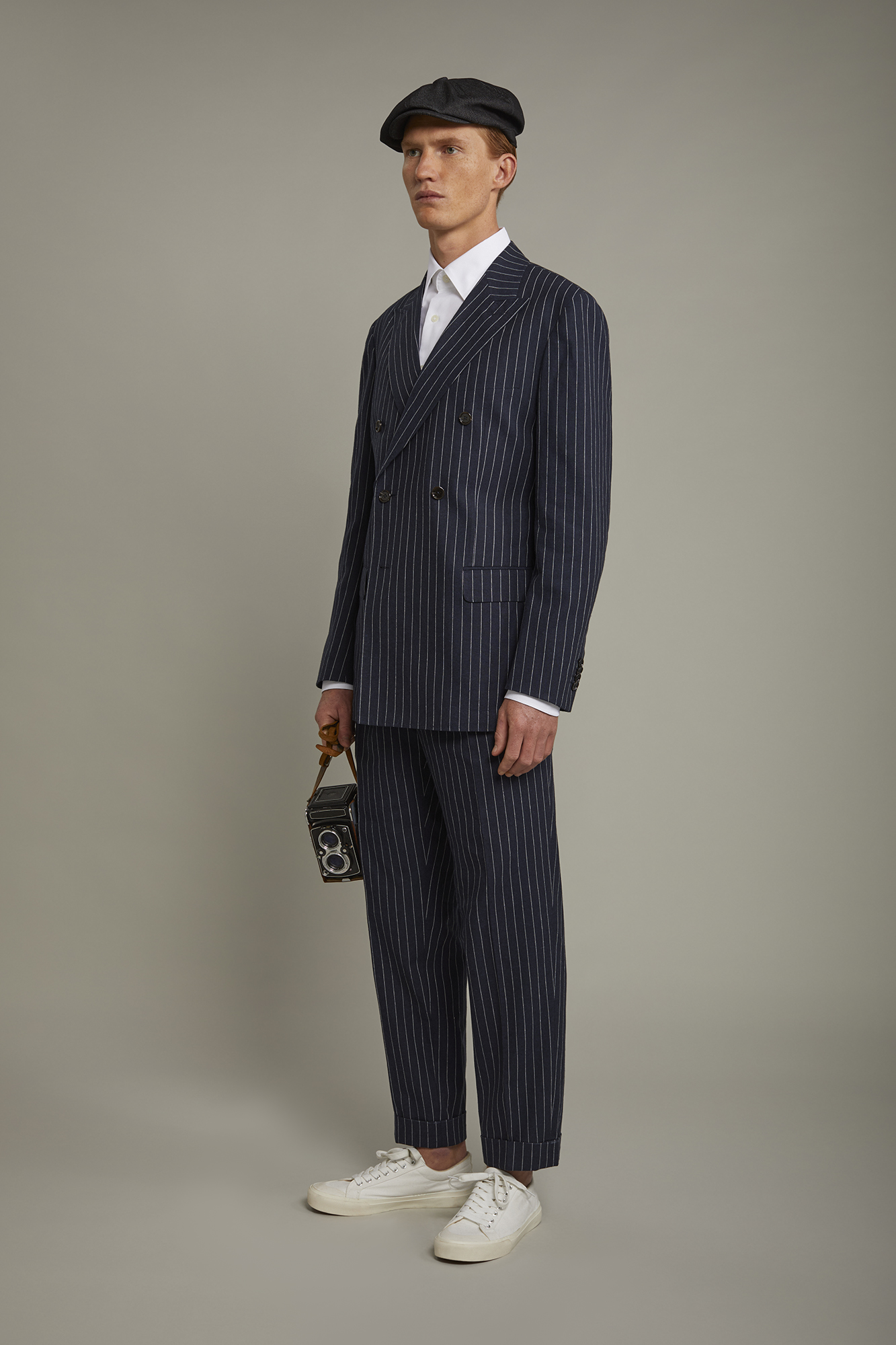 Mens Vintage Classic Inglese Cotone Uncinetto Stringa Sfoderata