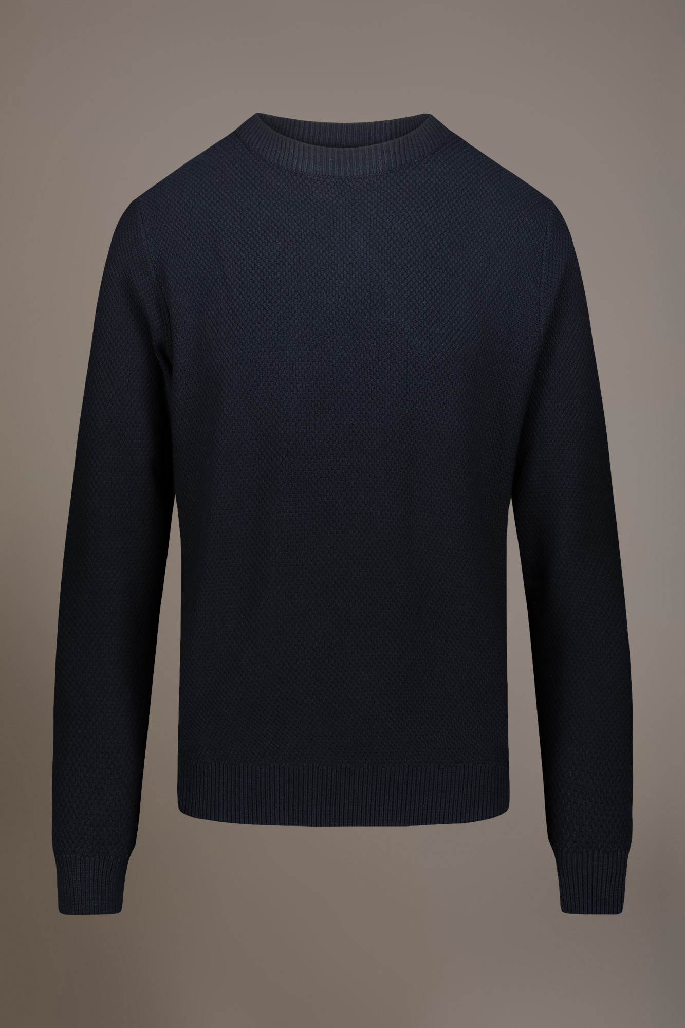 Maglia girocollo lavorazione a nido d'ape image number null