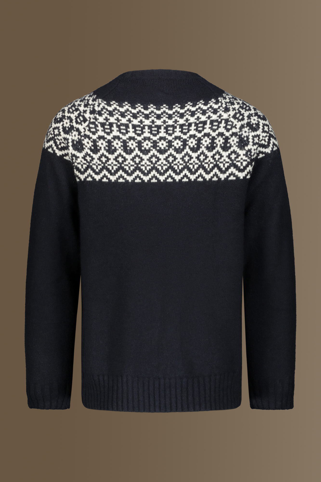 Maglia girocollo con coste inglesi image number null