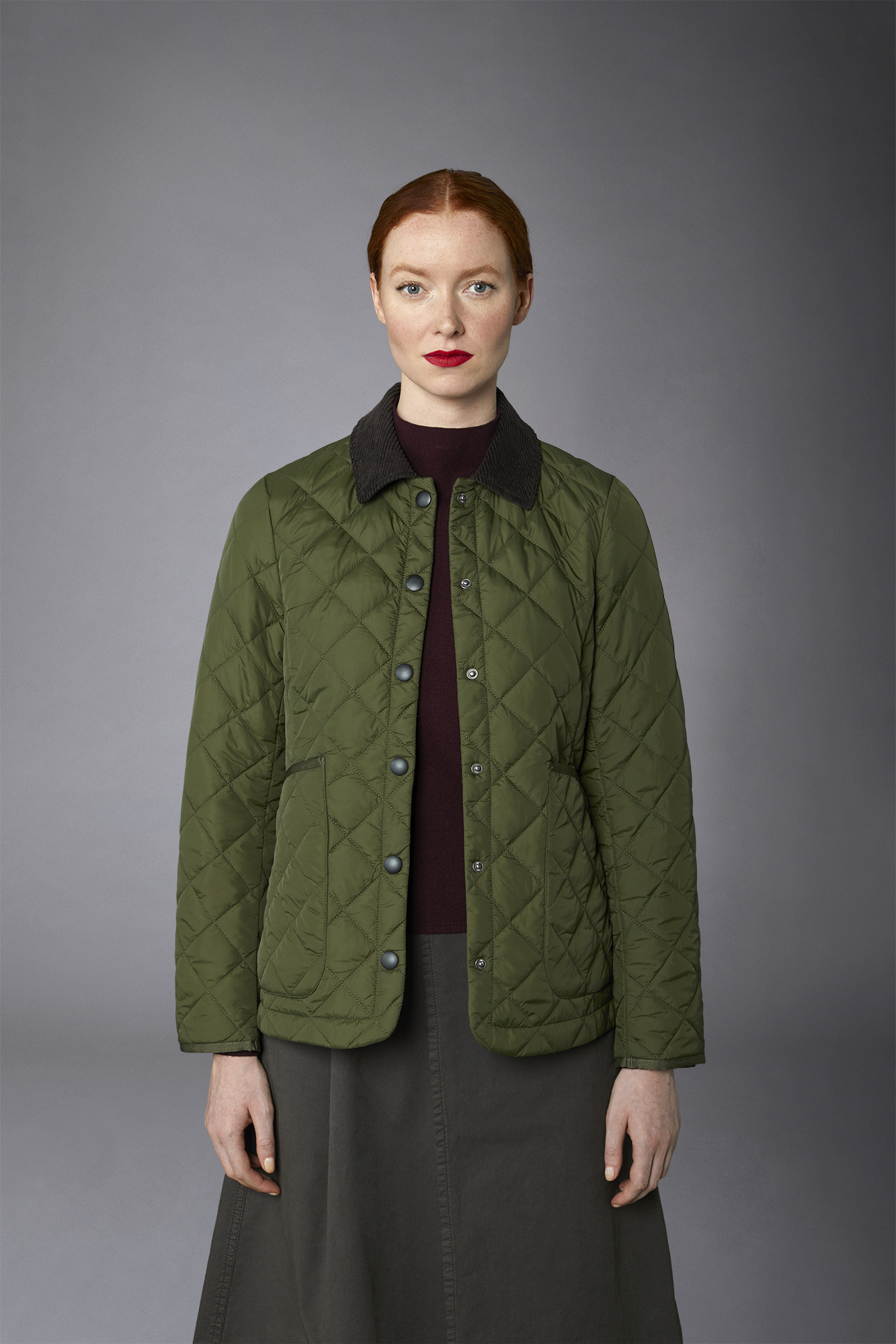Parka imbottito con cappuccio in pelo sinteticorifle green da Donna | IT