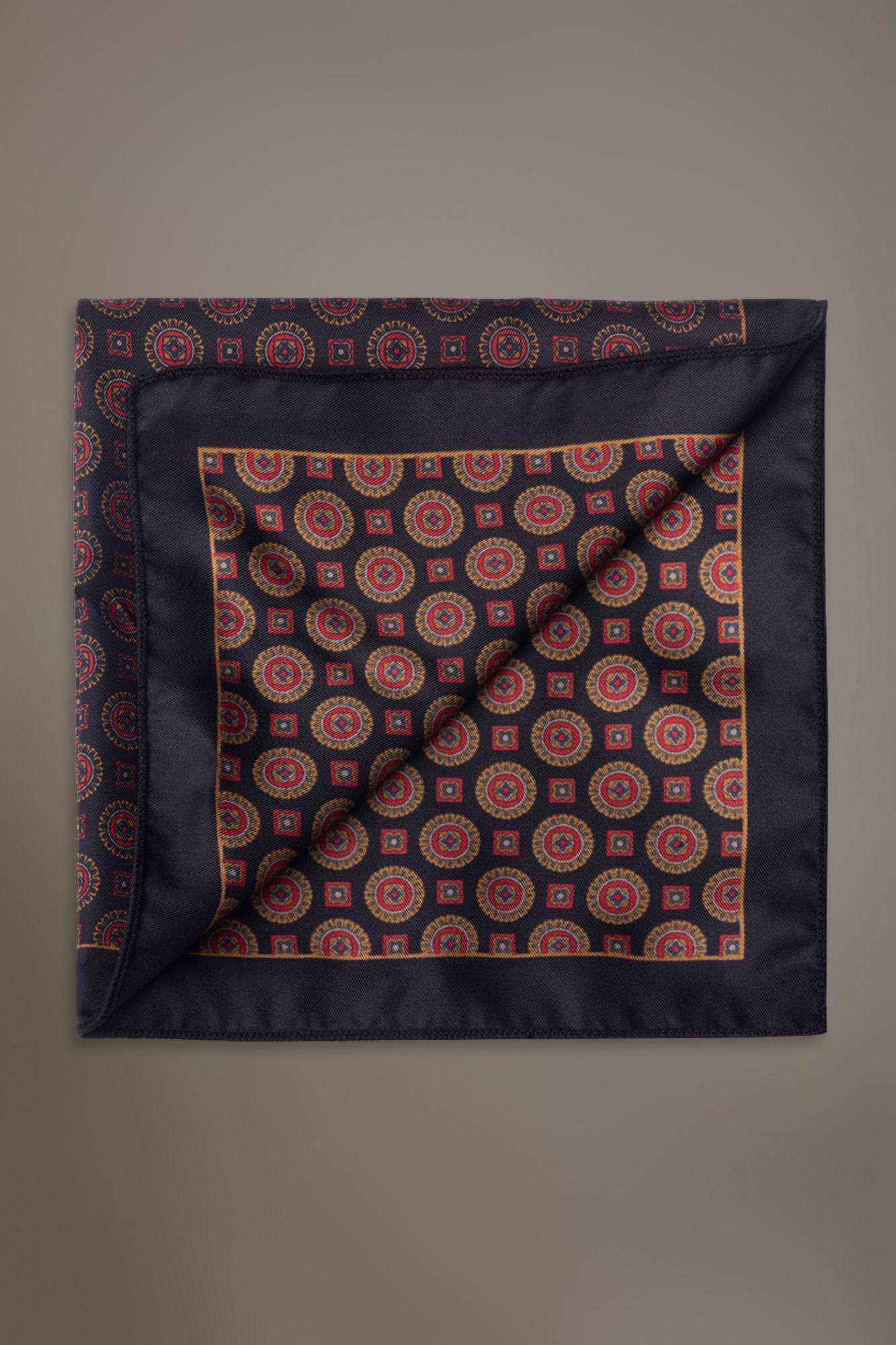 Pochette in twill fantasia stampata image number null