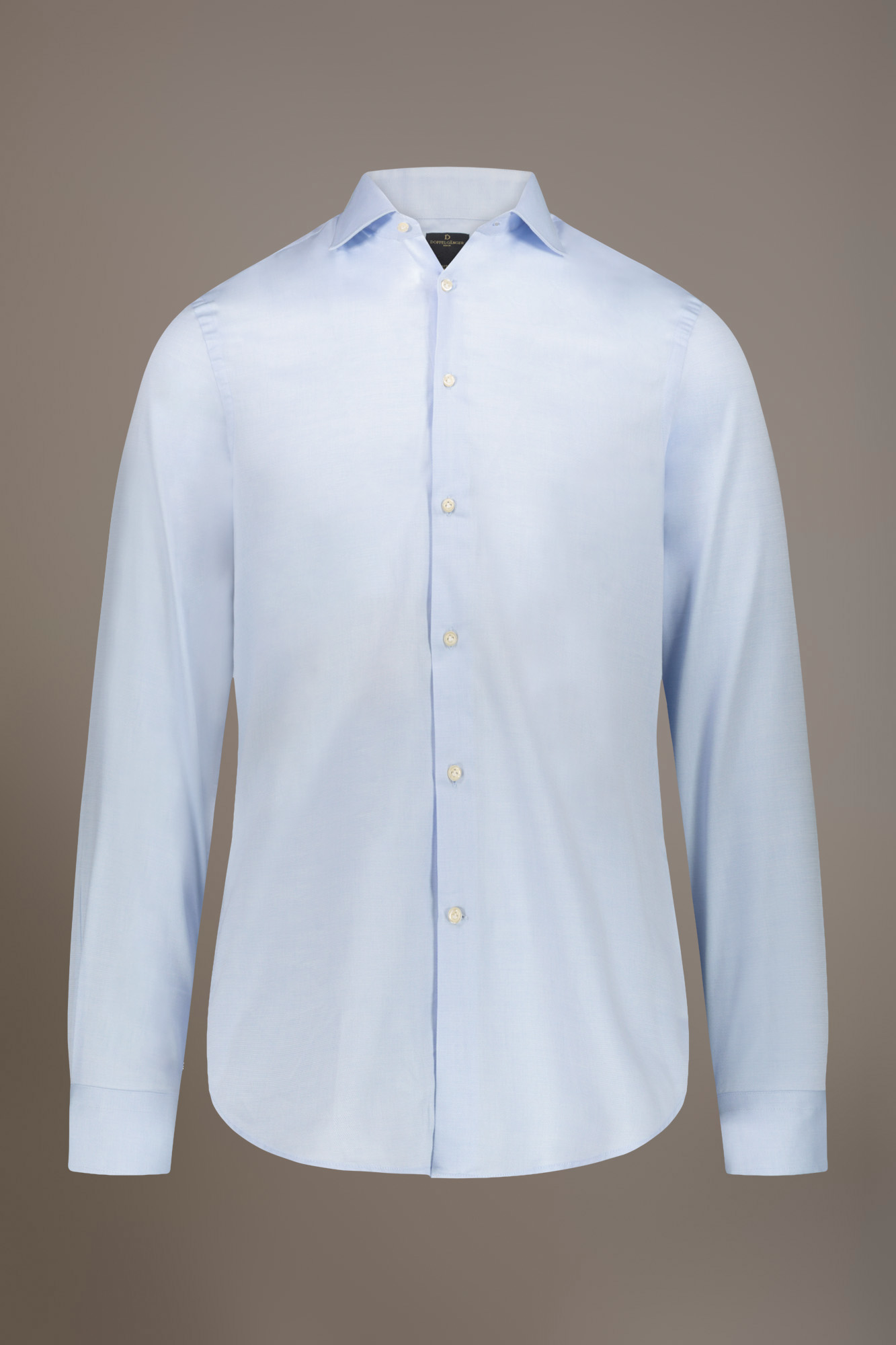 Classic shirt with french collar classic fit dobby fabric image number null