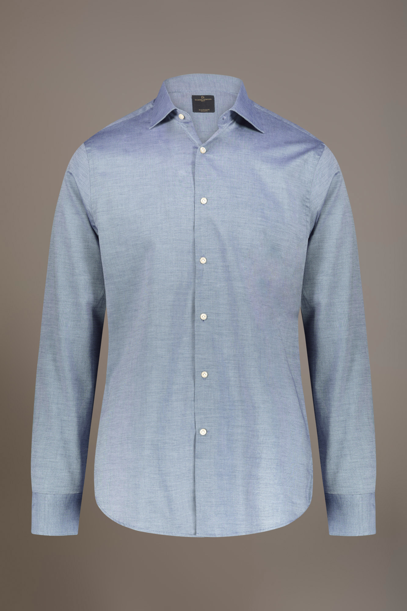 Classic shirt with french collar classic fit oxford yarn-dyed image number null