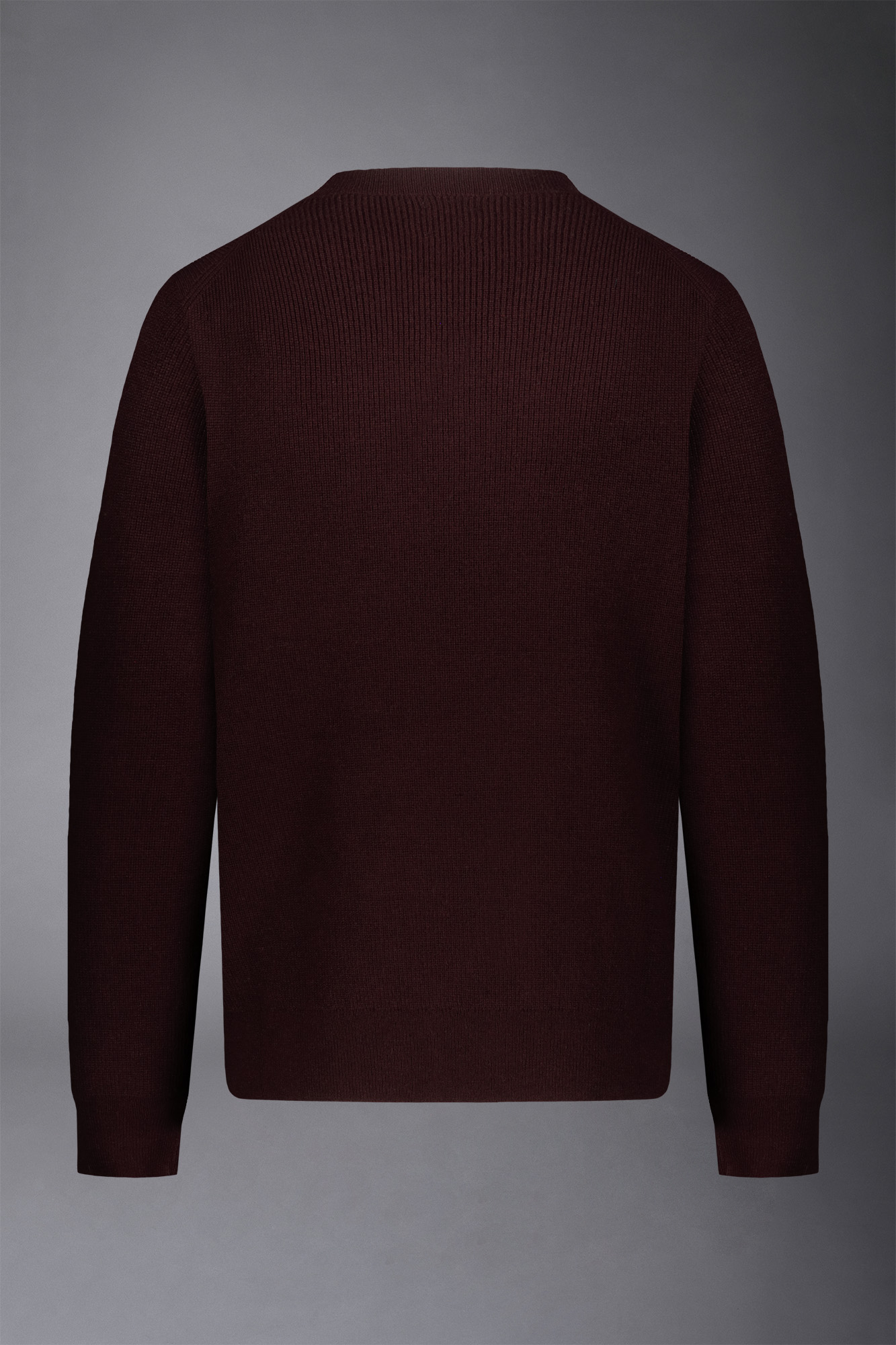 Men's roundneck sweater with English rib knitting regular fit image number null