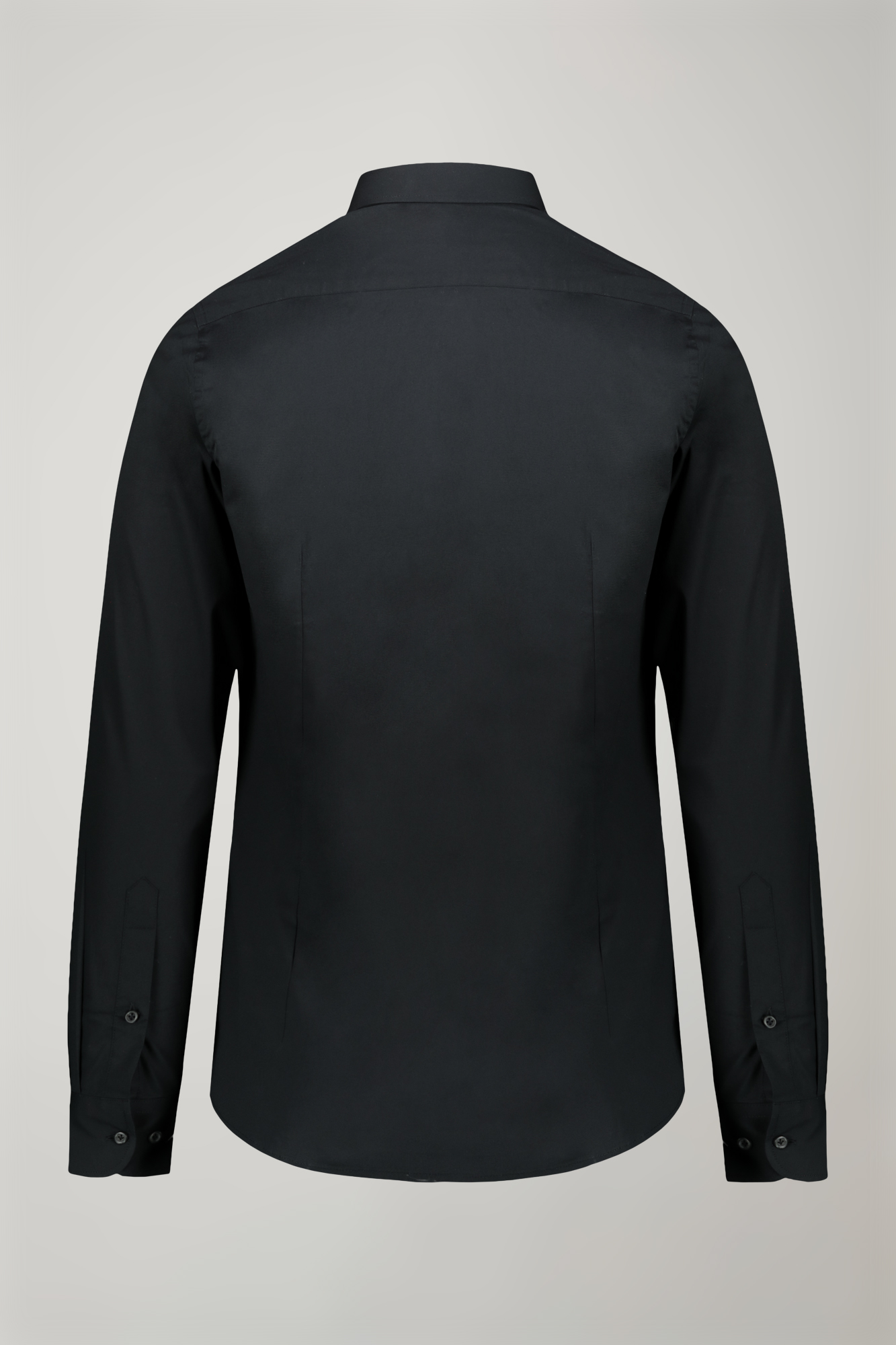 Unifarbenes Herrenhemd mit französischem Kragen image number null