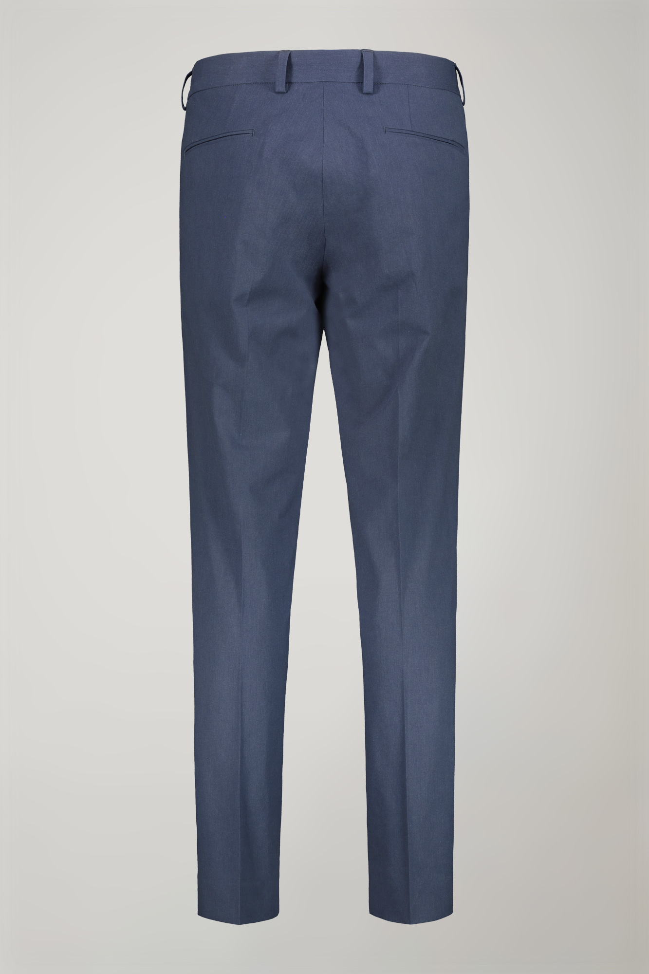 Pantalon homme classique à double pince en lin et coton avec motif à