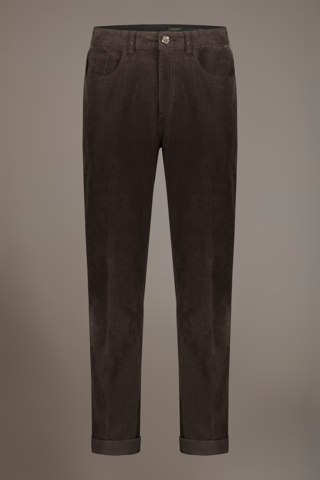 Pantalone 5 tasche regular fit tessuto velluto a coste image number null