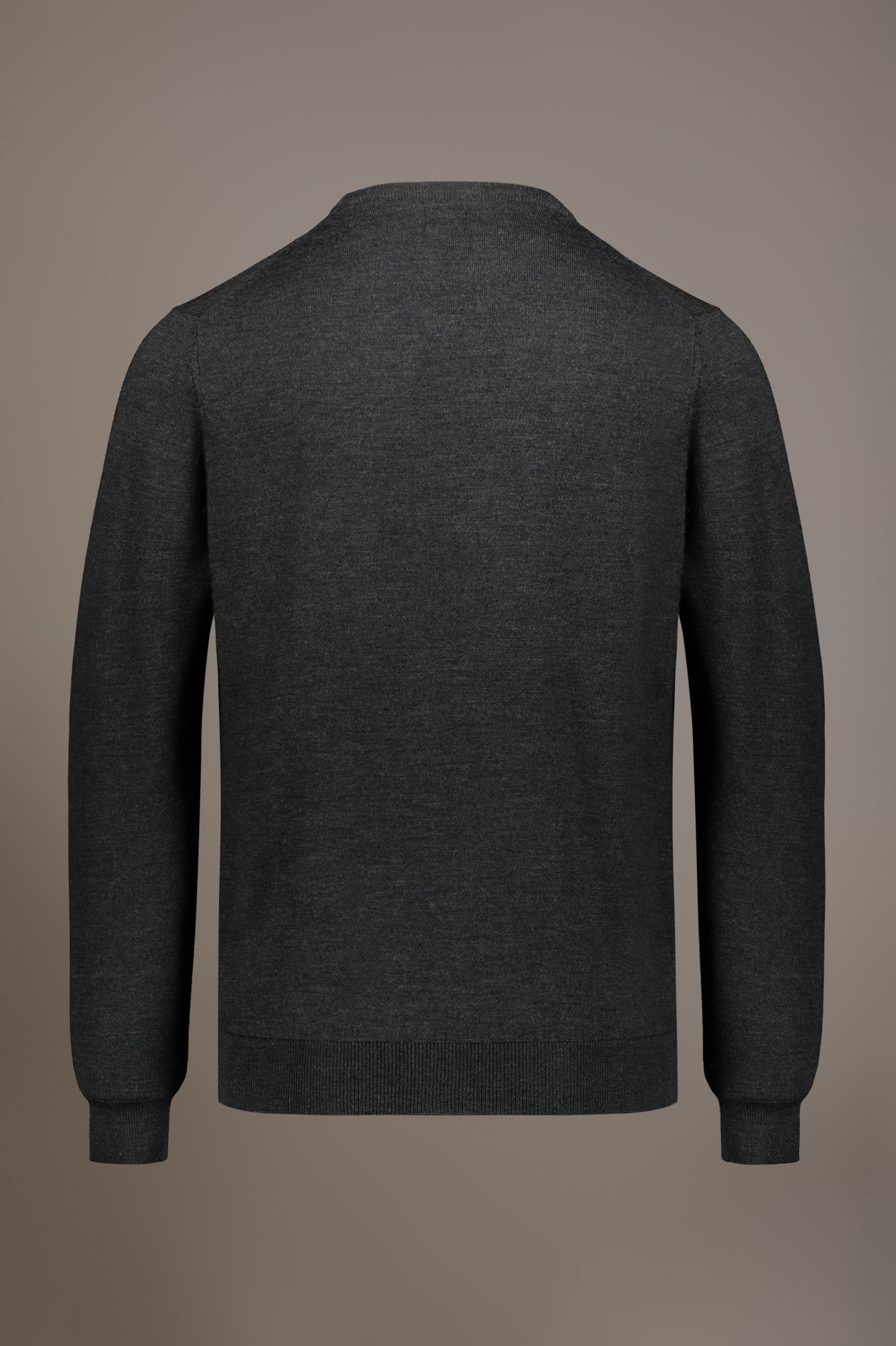 Round neck 100% merino wool sweater image number null
