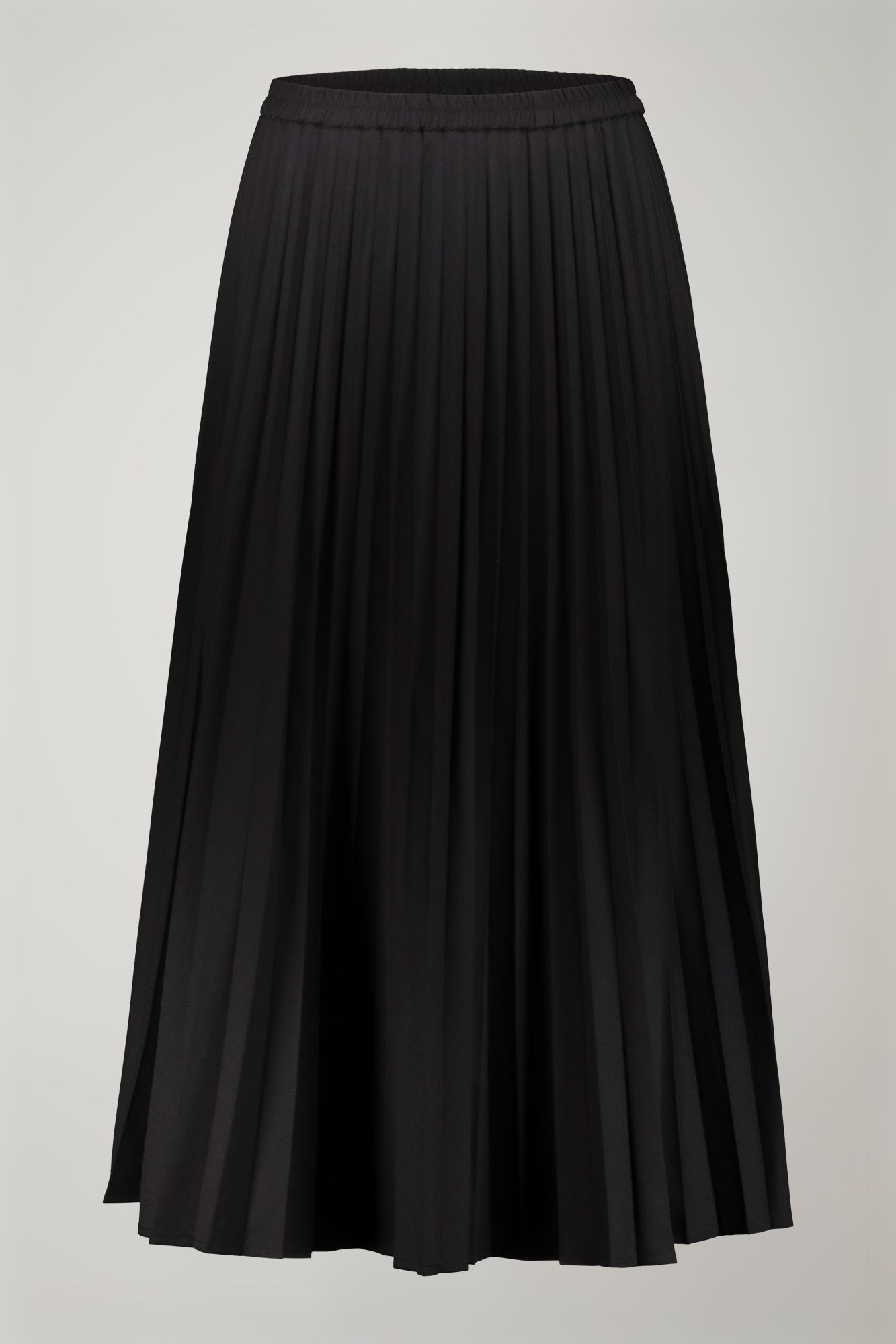 Women's long skirt plissè with elastic waistband image number null