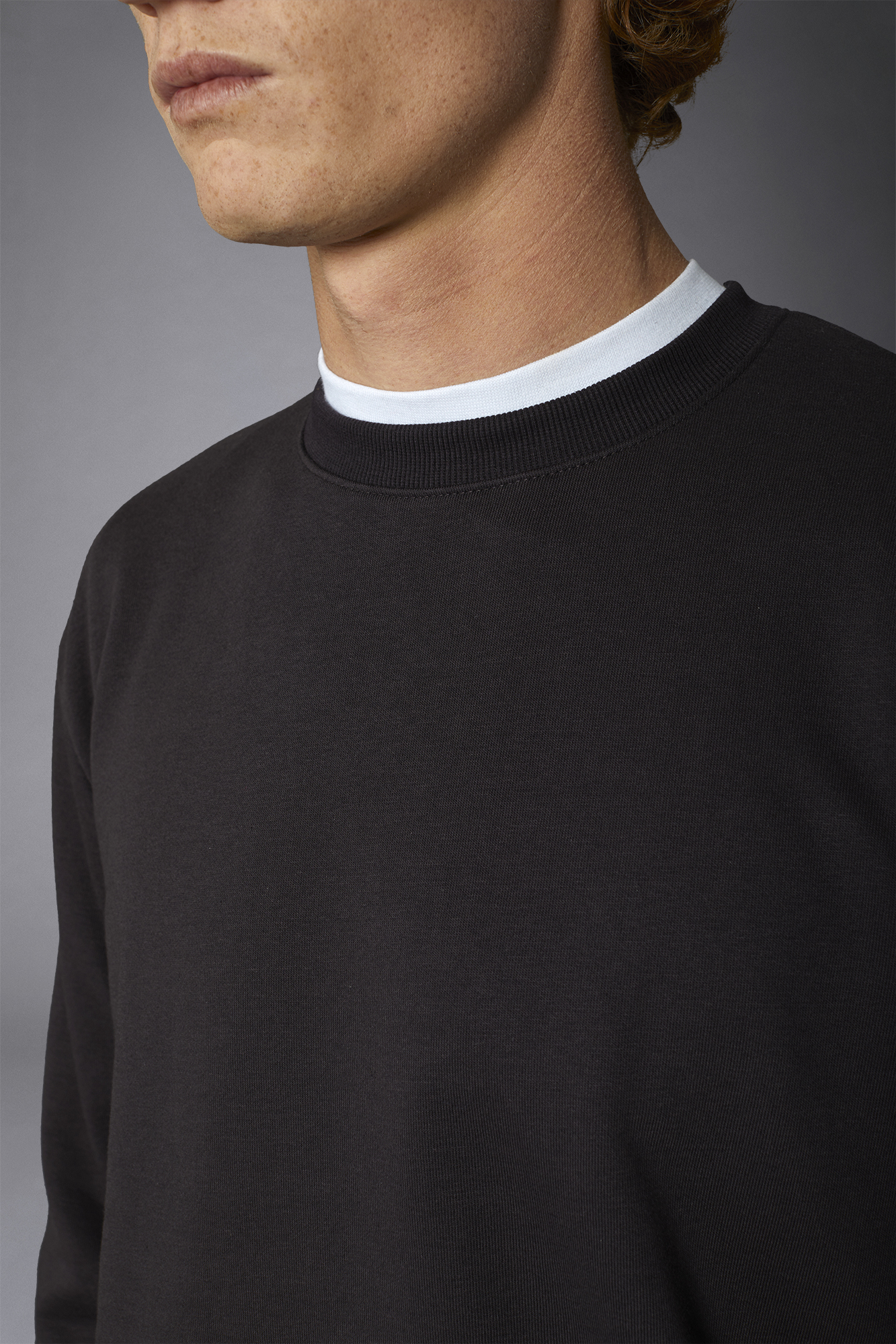Pull à Col Rond Solidmen Danimarca Pour Homme - Gris Mélange - Taille L - Neuf Sans étiquette