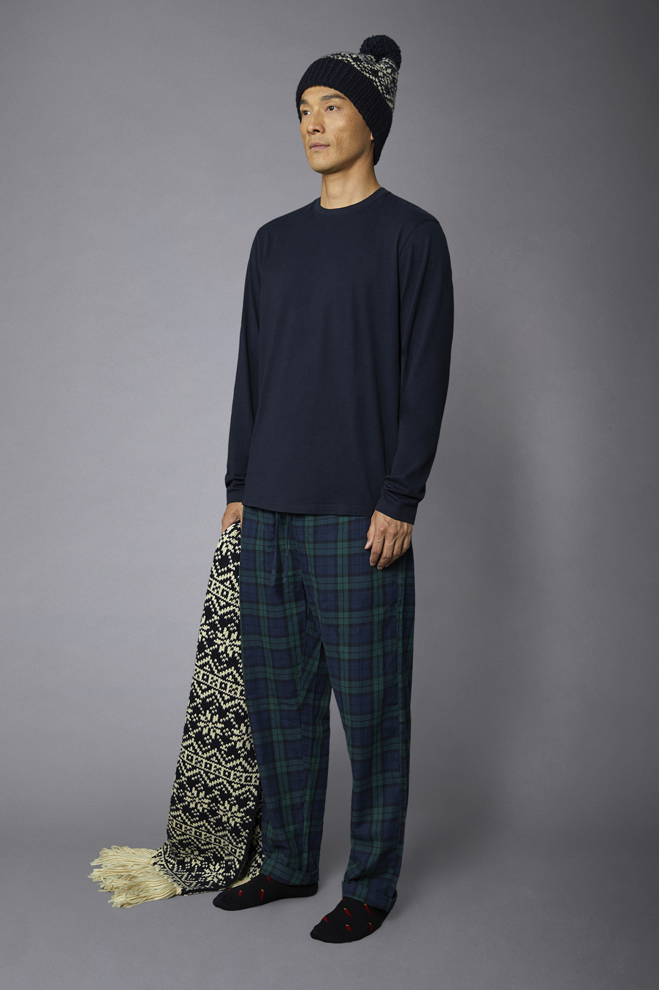 Red Scotty Verde Pigiama Donna in Caldo Cotone Noidinotte