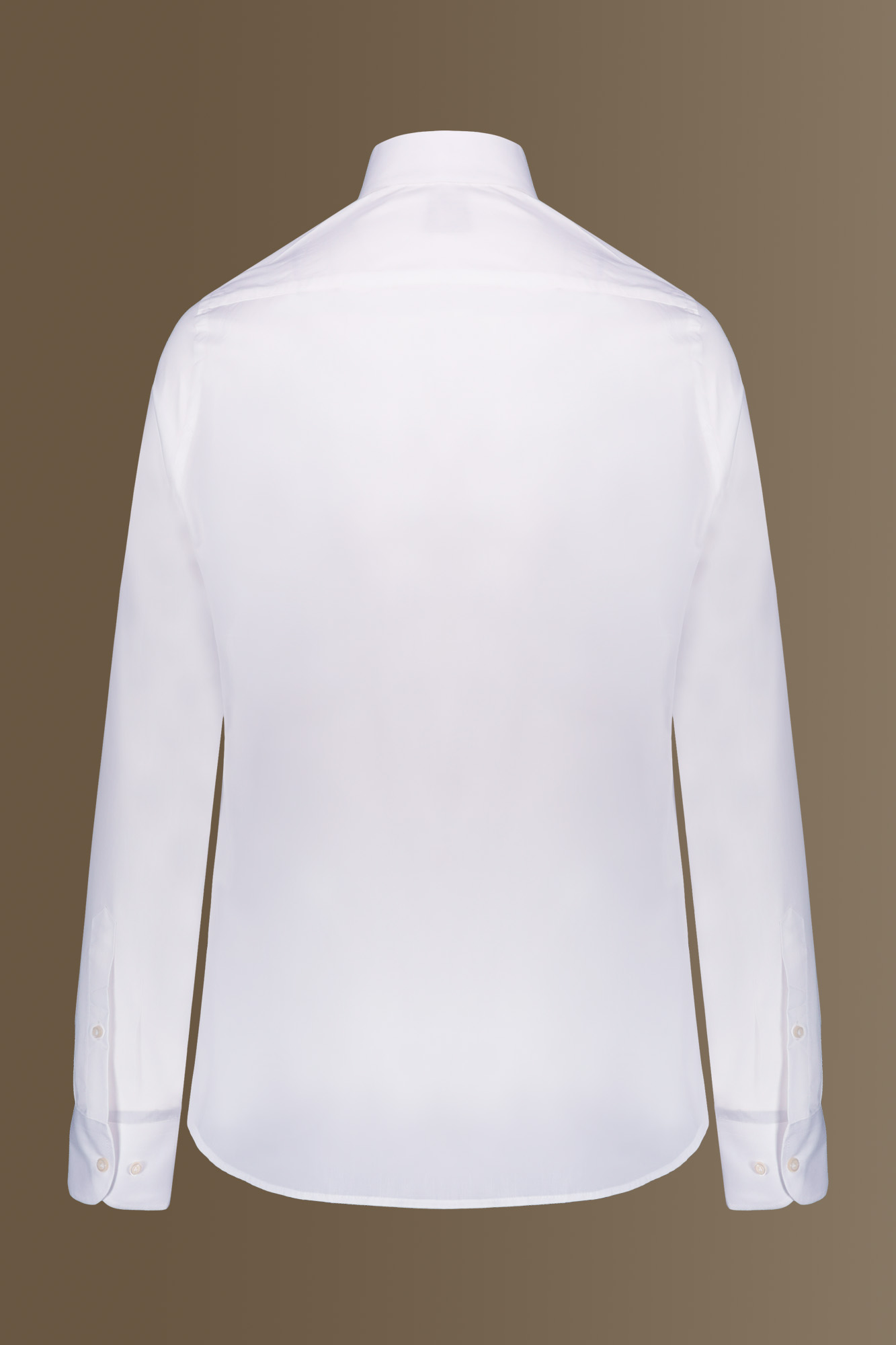 Camicia classica bianca uomo collo francese tinta unita twill image number null