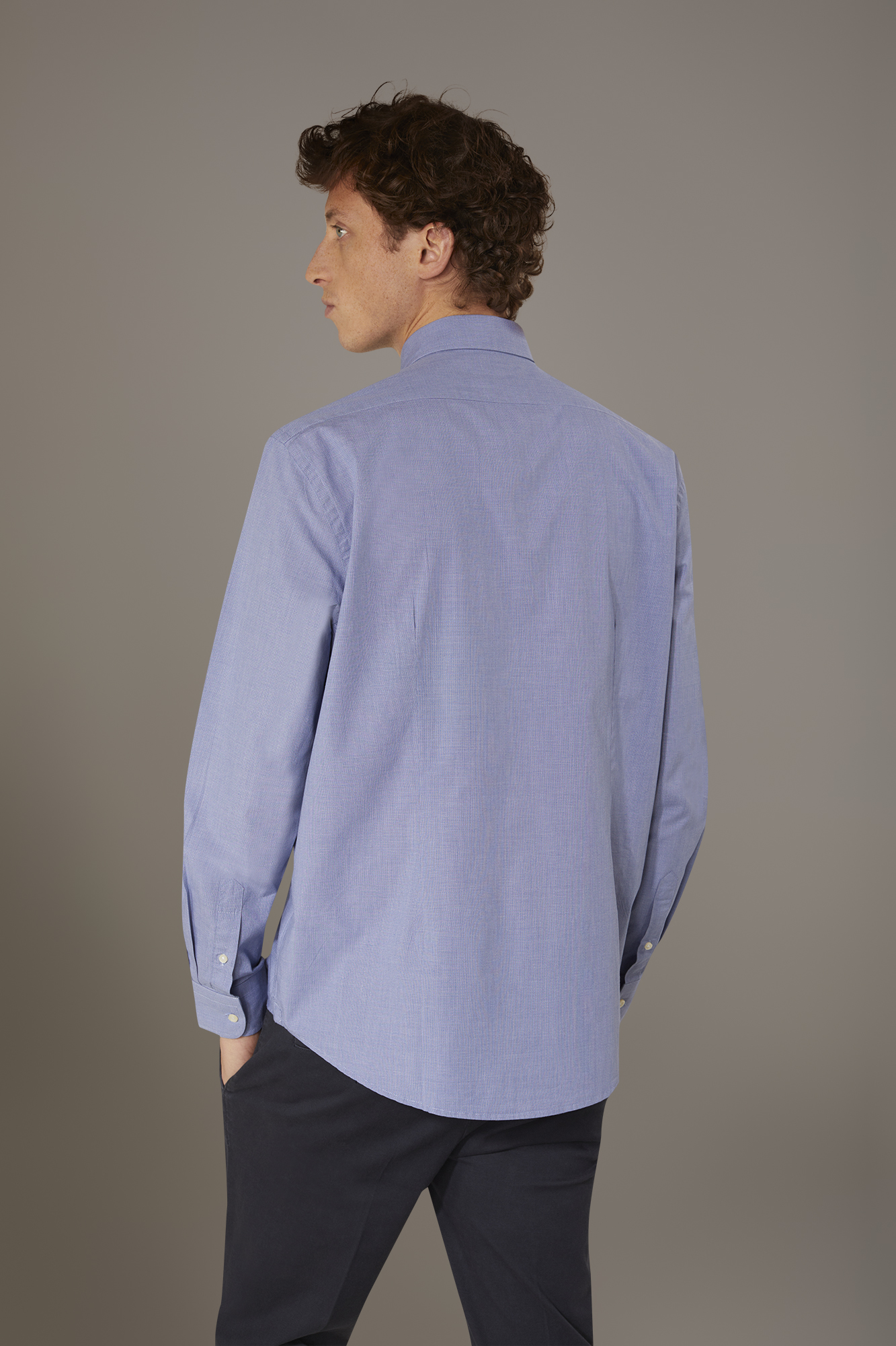 CASAMODA Camicia Business Uomo Comfort Fit In Puro Cotone - Colletto A Squalo - Blu Navy Taglia 48