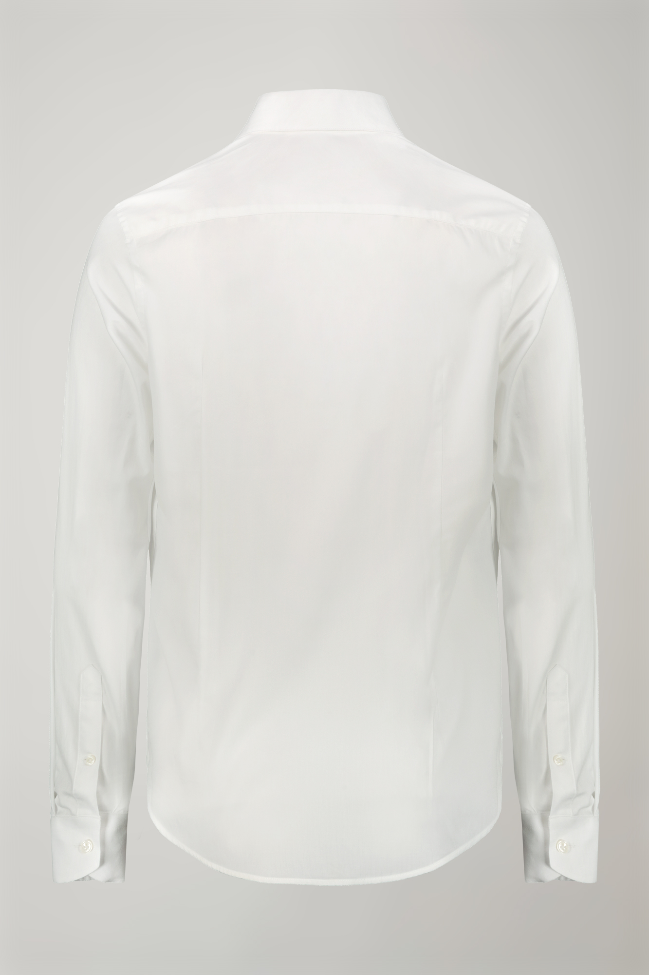 Einfarbiges Herrenhemd mit klassischem Kragen aus 100 % Baumwolle mit Fischgrätmuster in normaler Passform image number null