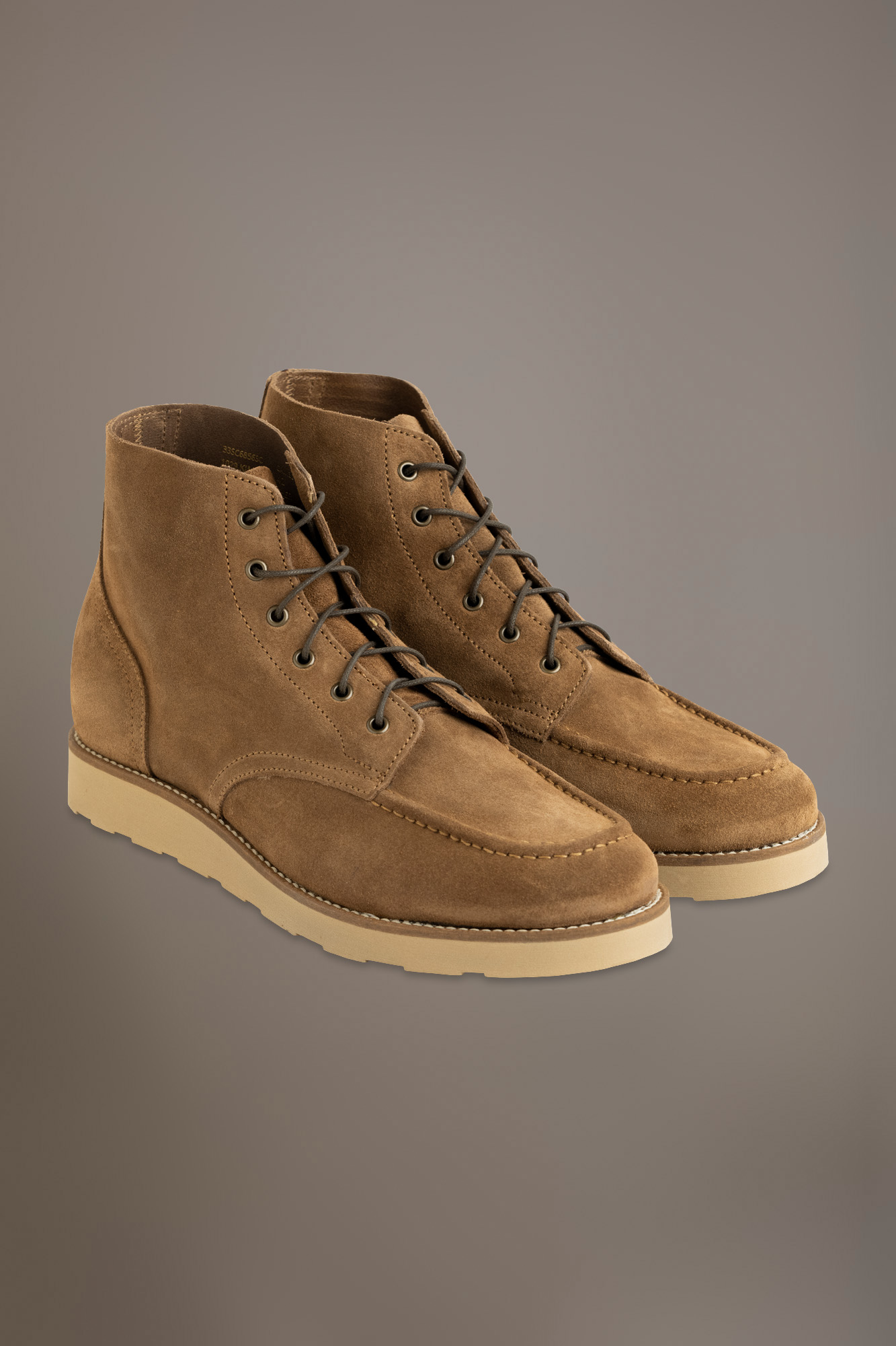 Stivali in suede uomo color cammello 100% pelle image number null