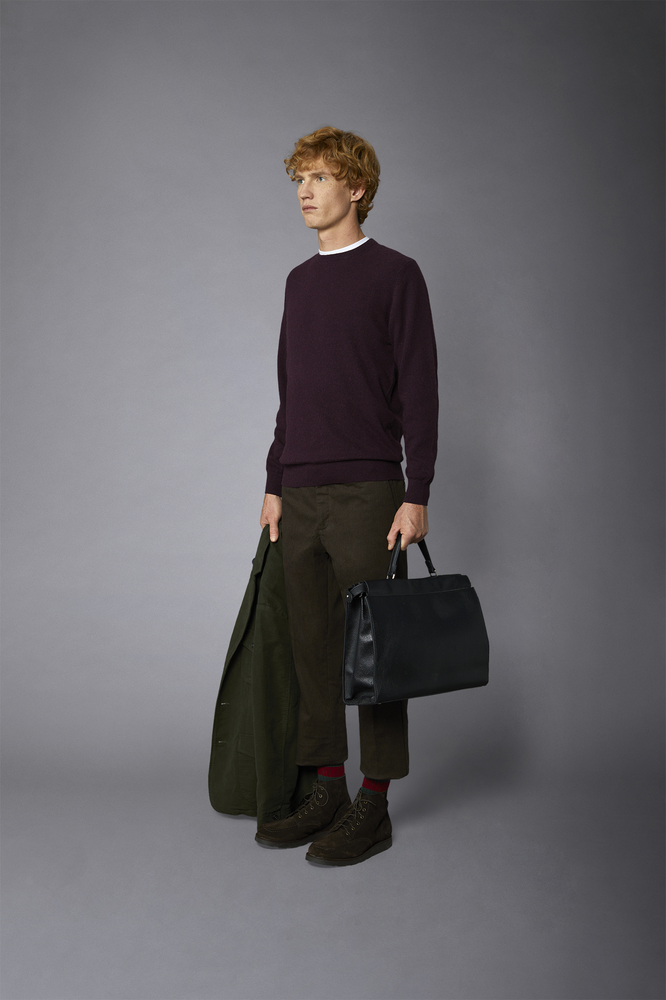 Maglia uomo girocollo misto lana lambswool regular fit | Doppelganger ...