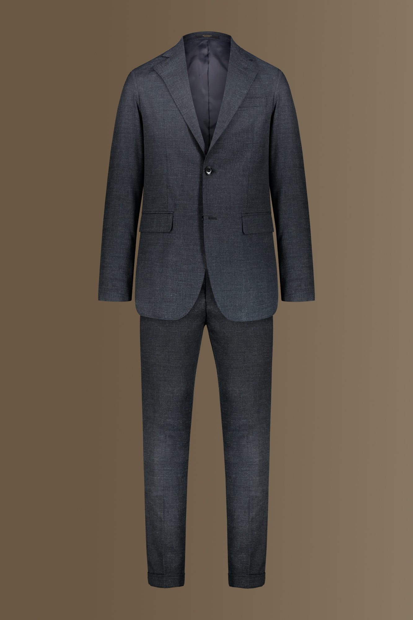 Abito monopetto tinta unita con pantalone con pinces image number null