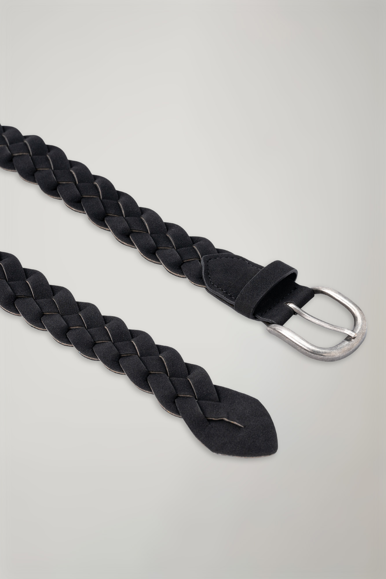 Men's braided suede belt image number null