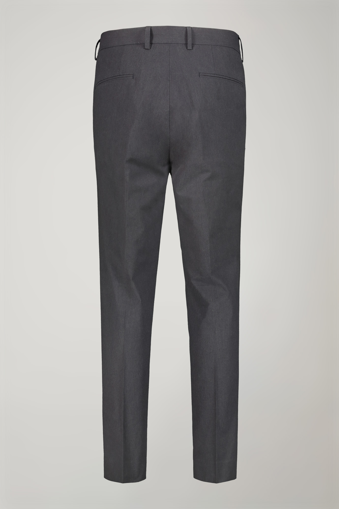 Men’s classic trousers with double pleats in flamed effect fabric regular fit image number null