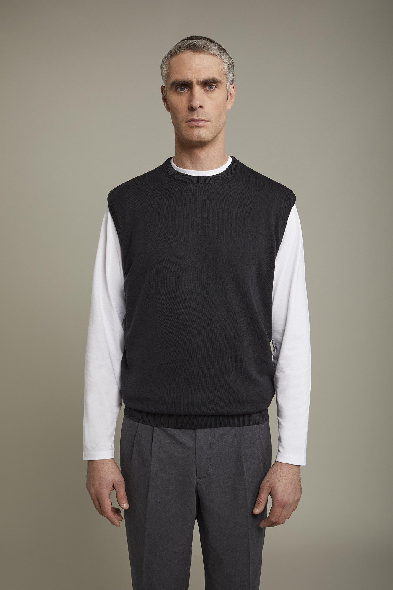 I'm Brian Gilet Marrone In Maglia Per Uomo MA3601M