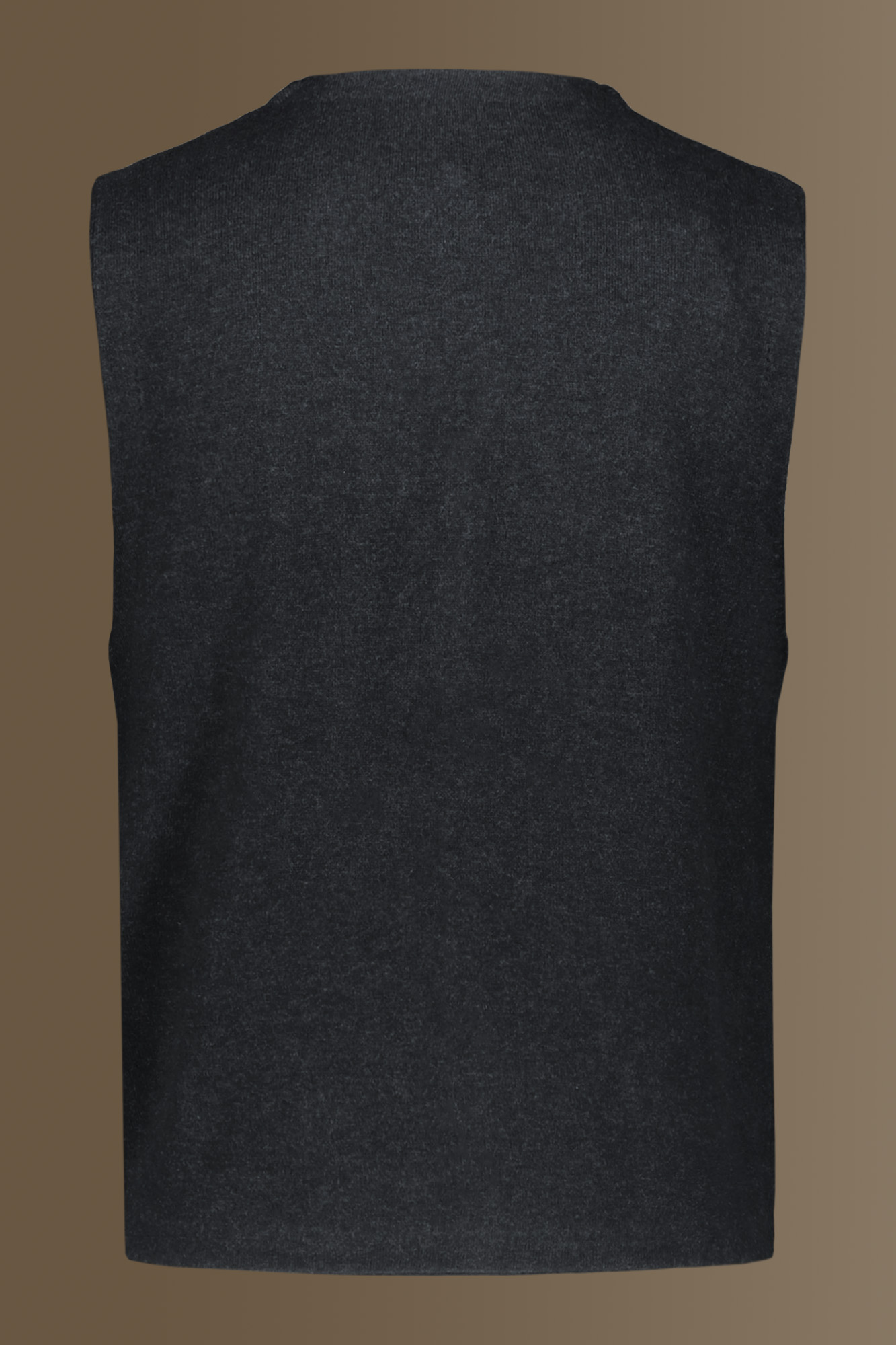 Gilet monopetto in maglia misto lana e cotone image number null