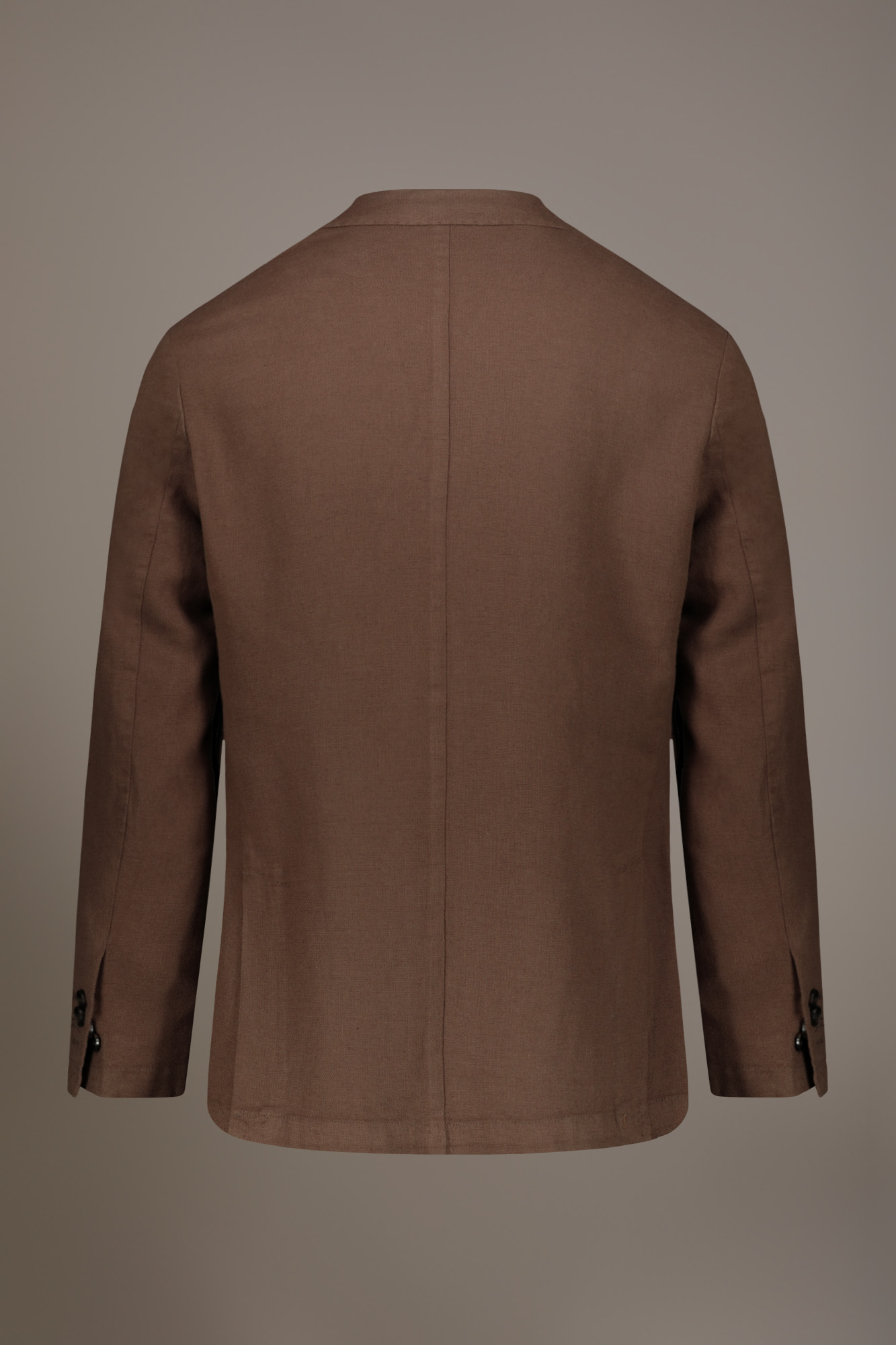 Single breasted  cotton linen jacket with patch pocket image number null