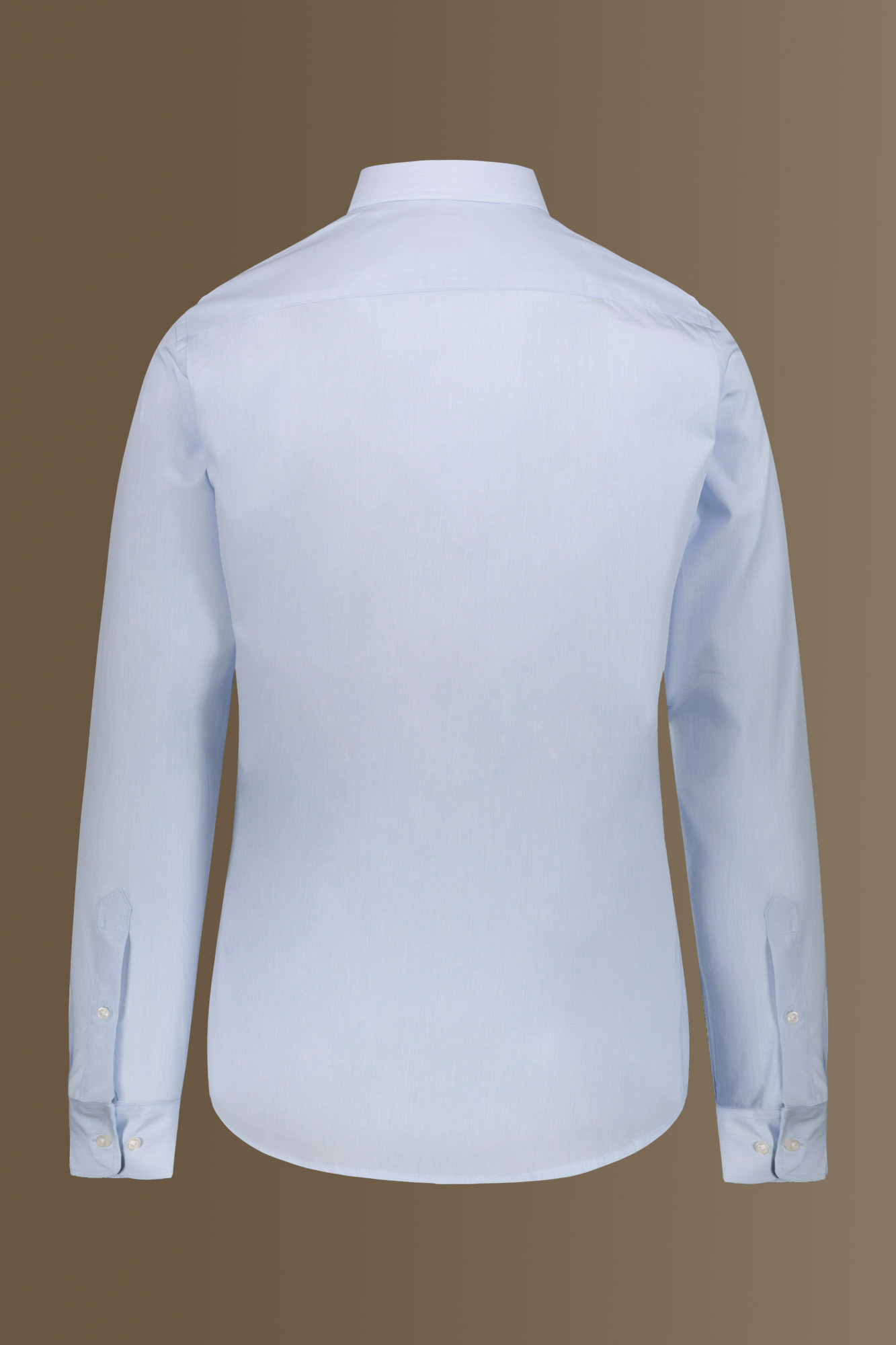 Camicia classica uomo collo francese tinto filo a righe sottili image number null
