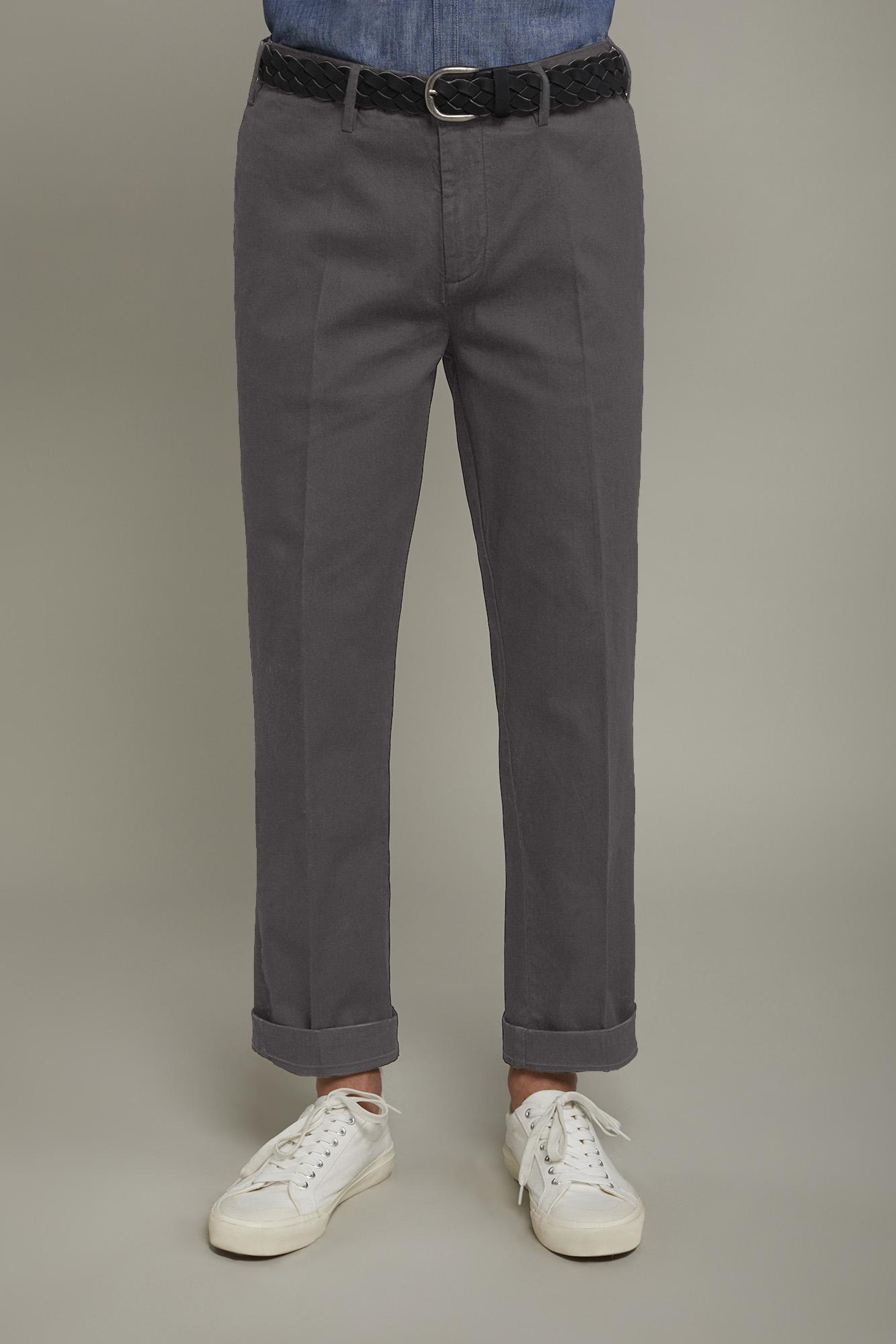 Men's classic chambray regular fit trousers image number null