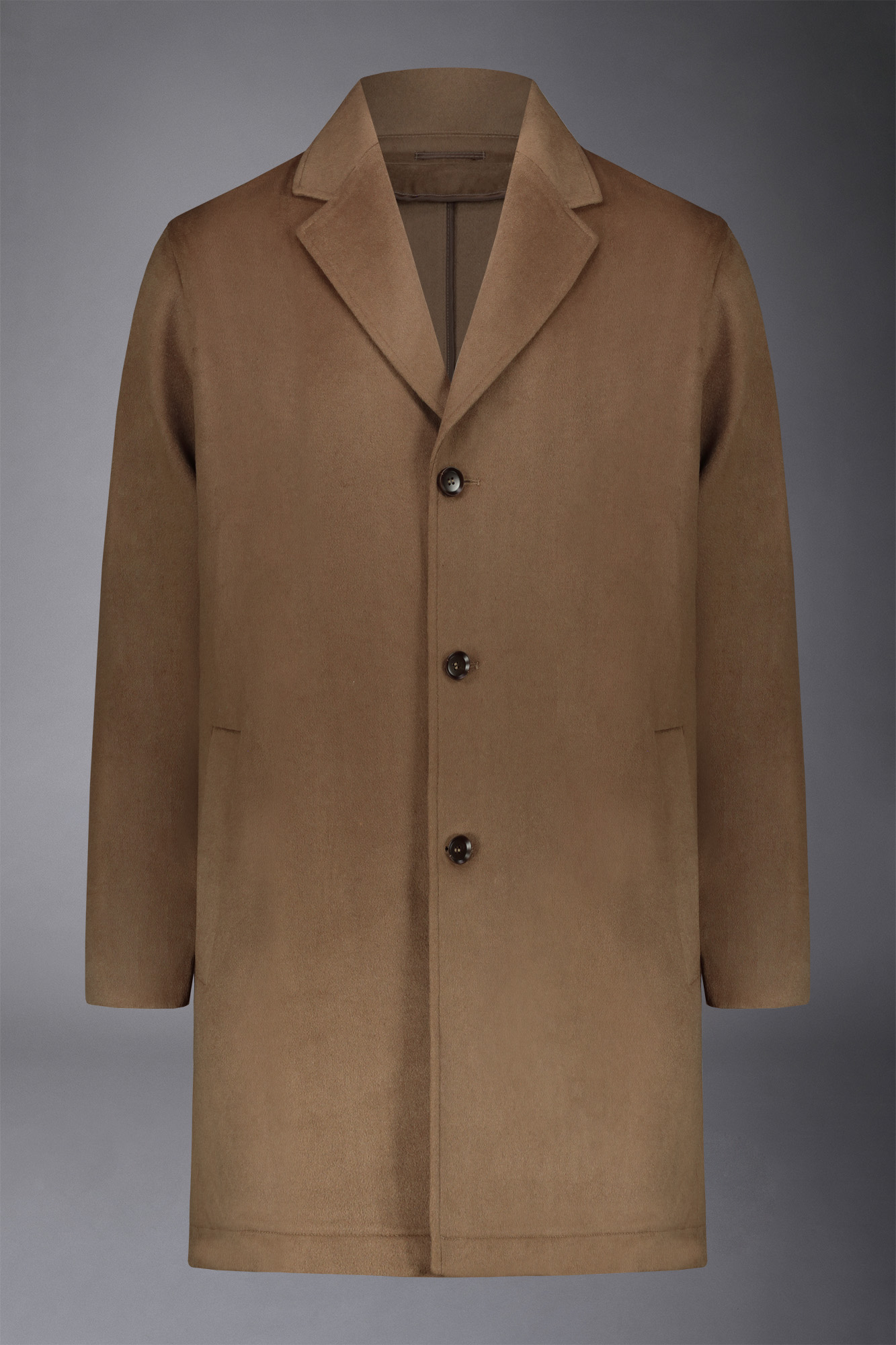 Klassischer einreihiger Mantel aus einer Wollmischung image number null