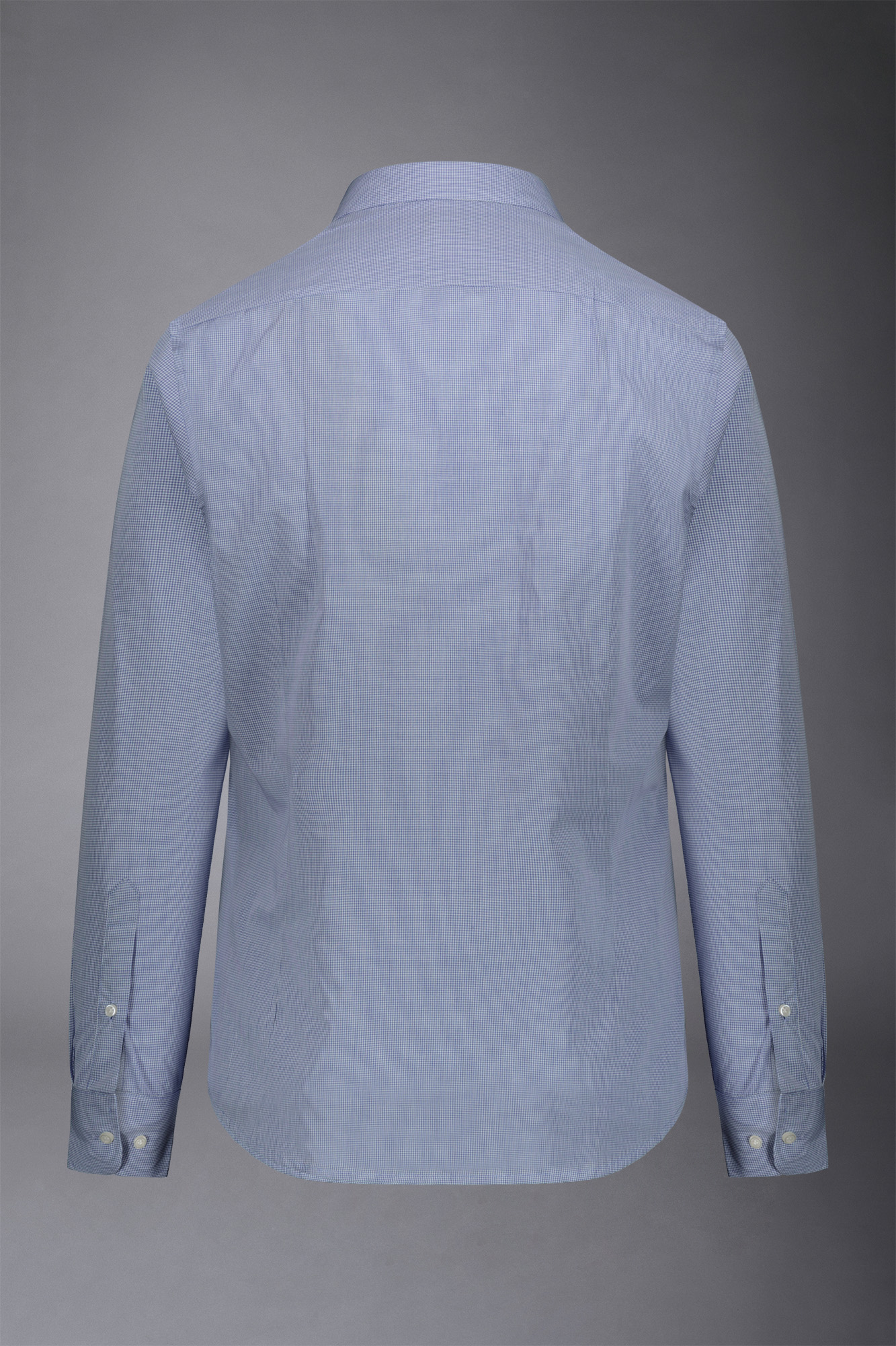 Camicia Formale Uomo Slim Fit Colletto Button-down - Polsino Francese - Colore Bianco Righe Blu