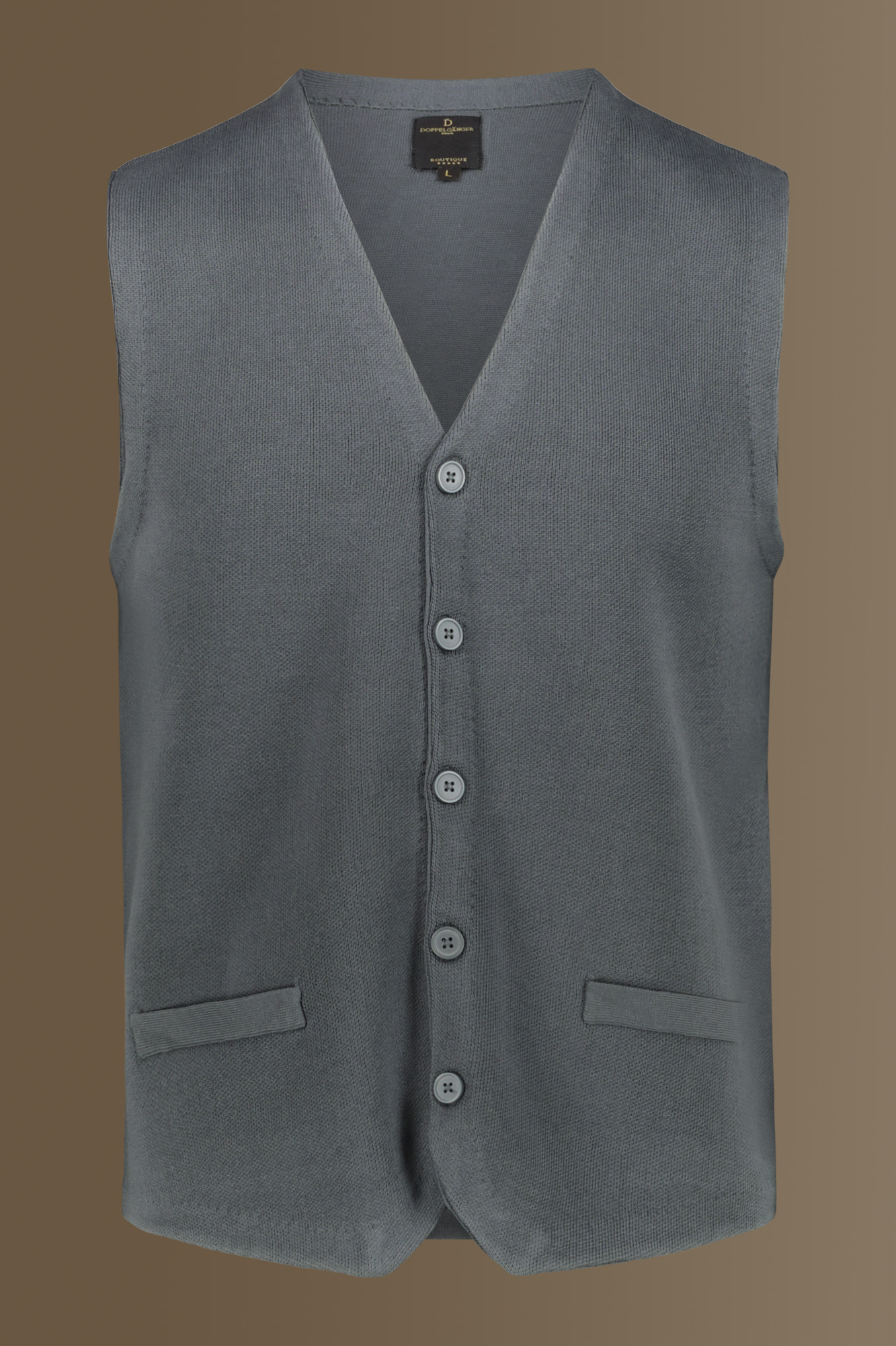 Gilet in maglia monopetto uomo puro cotone image number null
