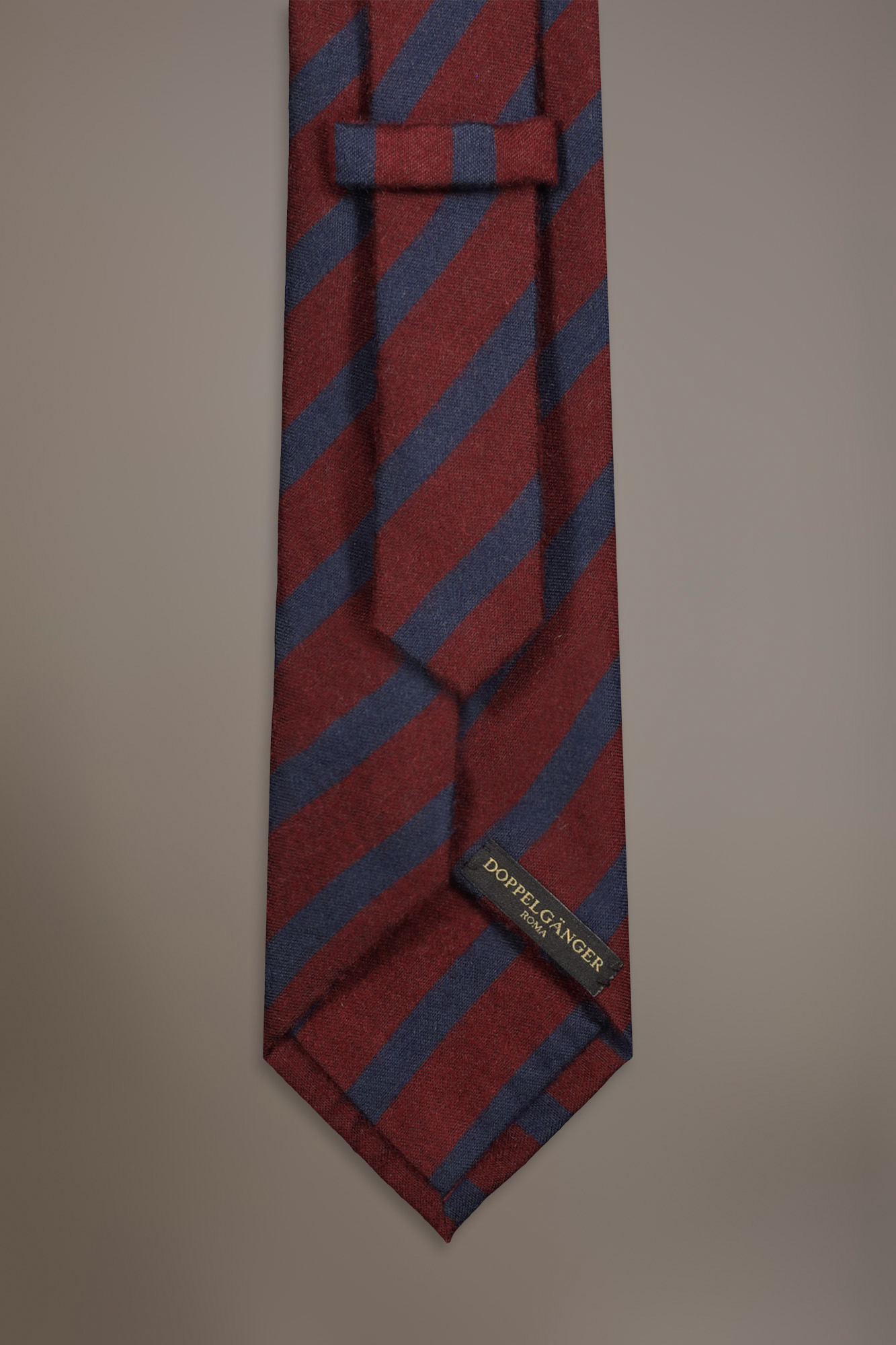 Cravatta misto lana effetto spazzolato regimental image number null