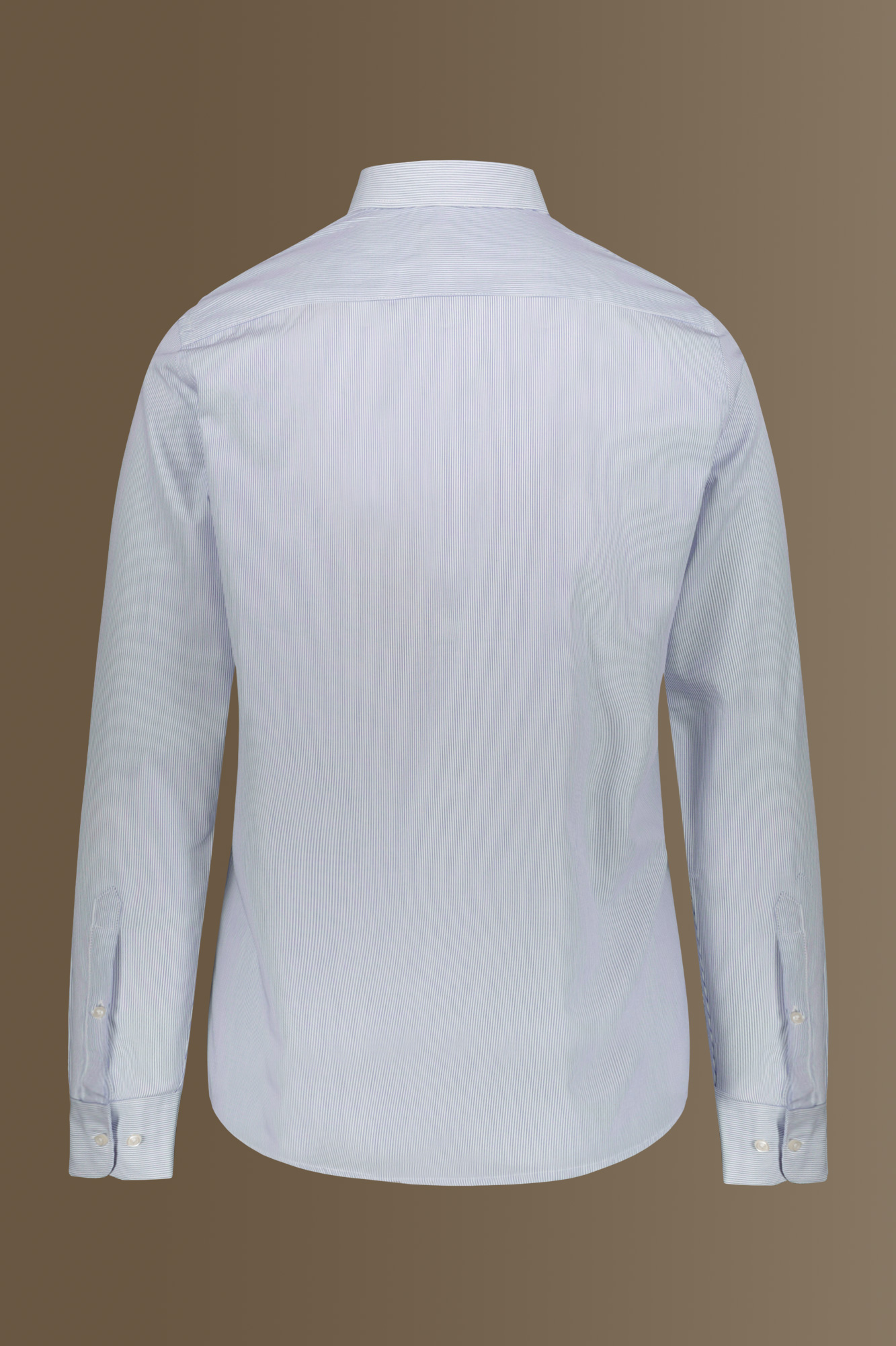 Camicia classica collo francese tinto filo a righe image number null