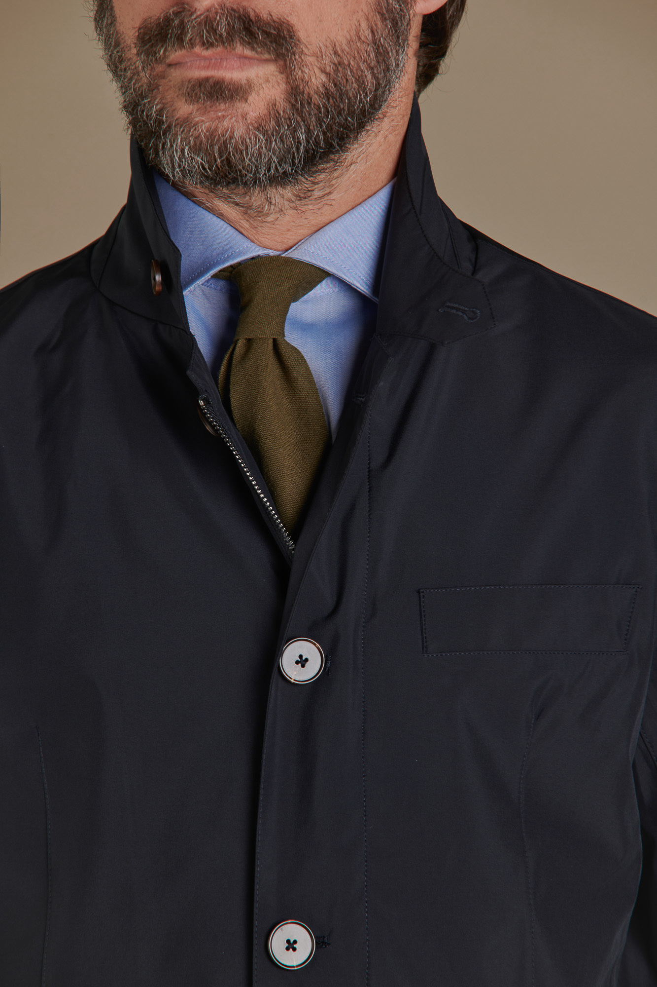 Field jacket with technical fabric image number null