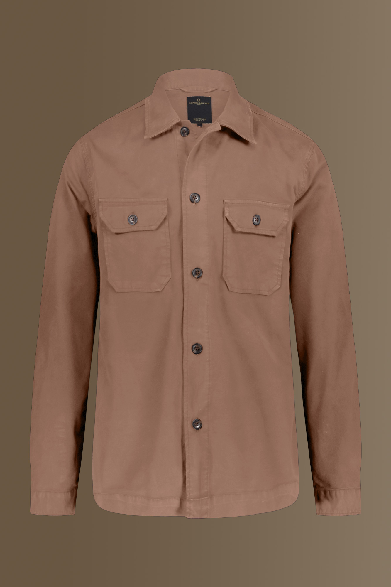 Overshirt in chambray uomo collo francese image number null