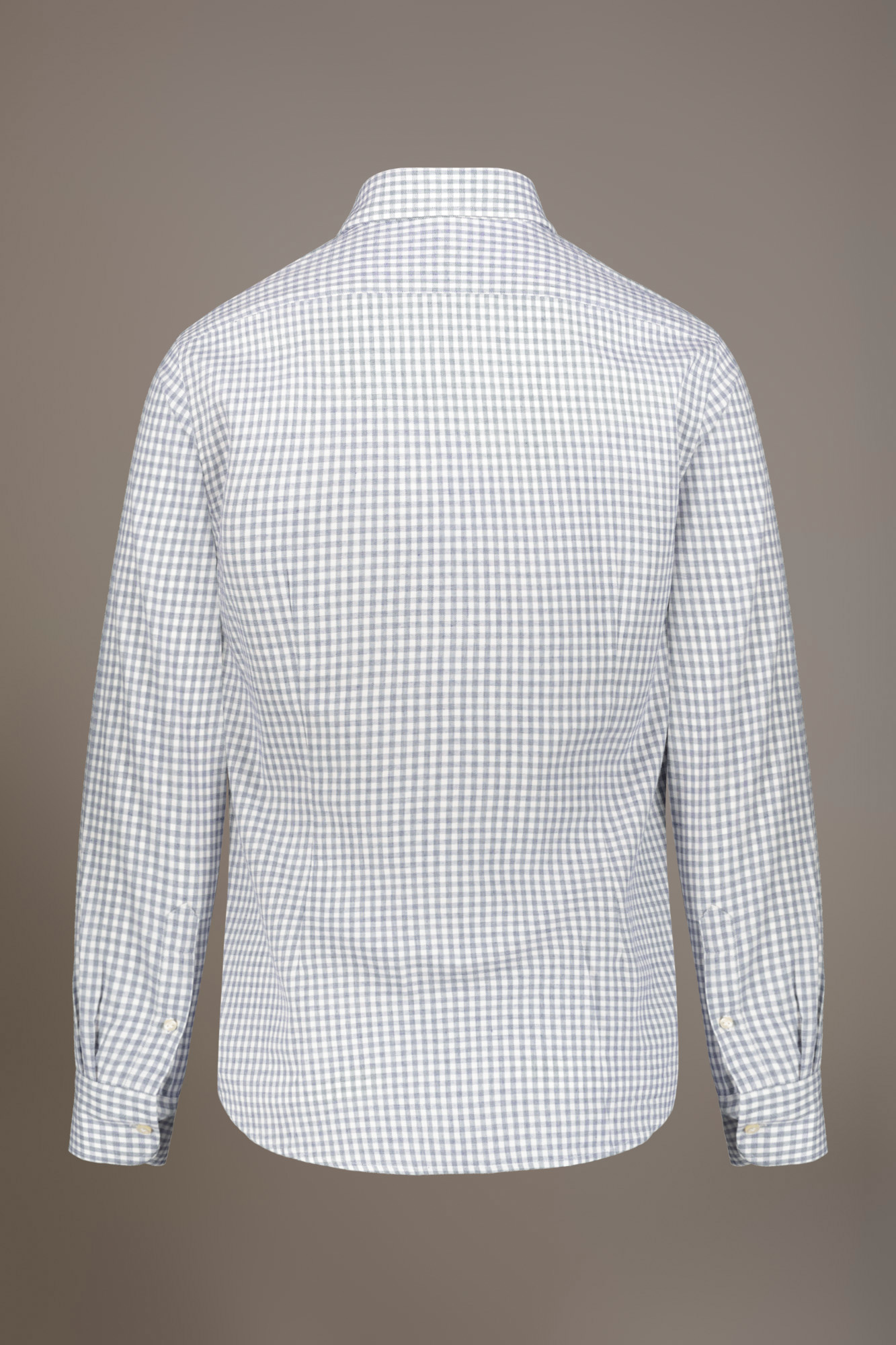 Camicia casual collo francese comfort fit tessuto in flanella vichy image number null