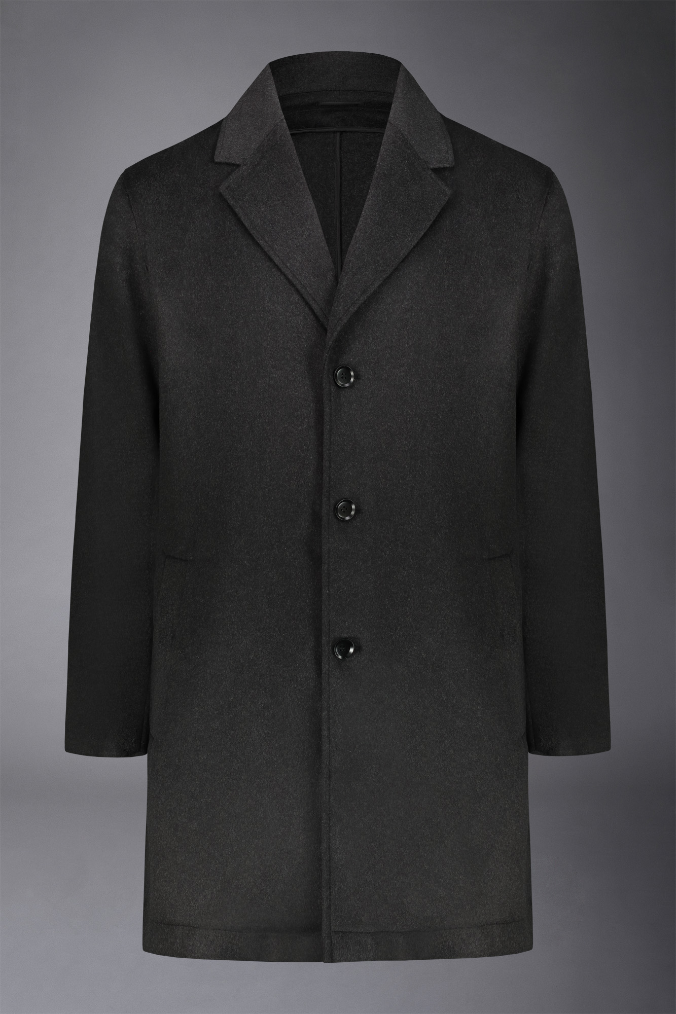 Klassischer einreihiger Mantel aus einer Wollmischung image number null