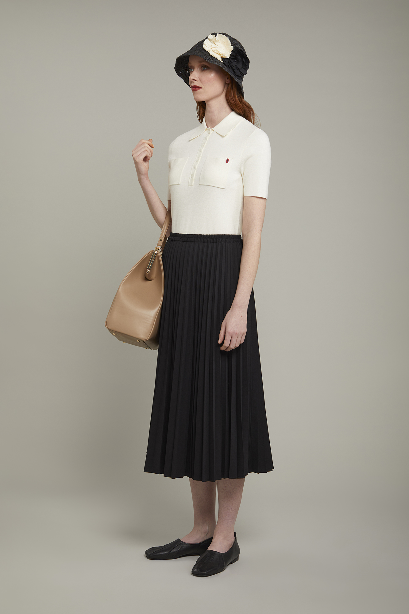 Women's pleated skirt regular fit image number null