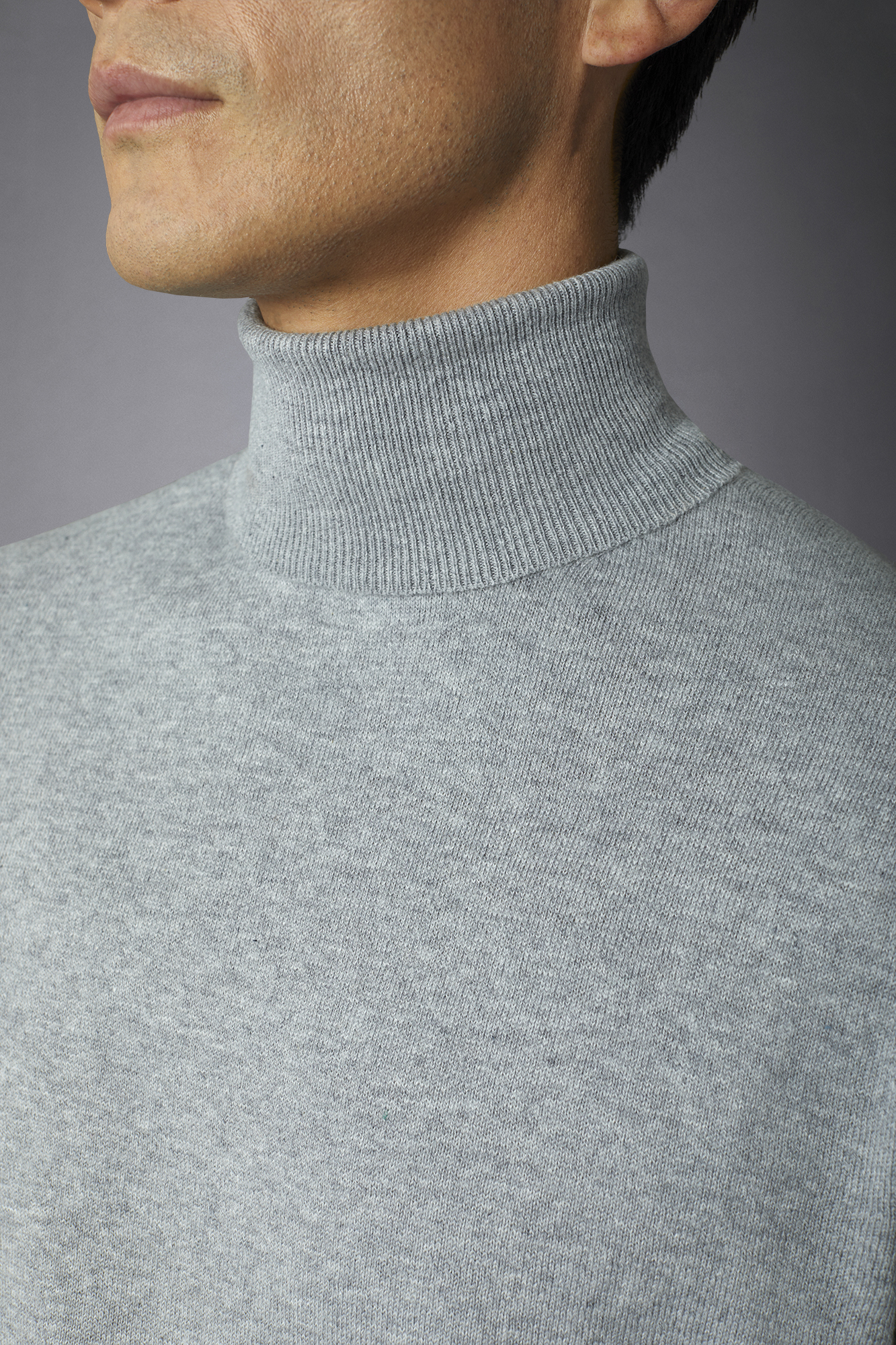Men's wool and cotton turtleneck sweater image number null