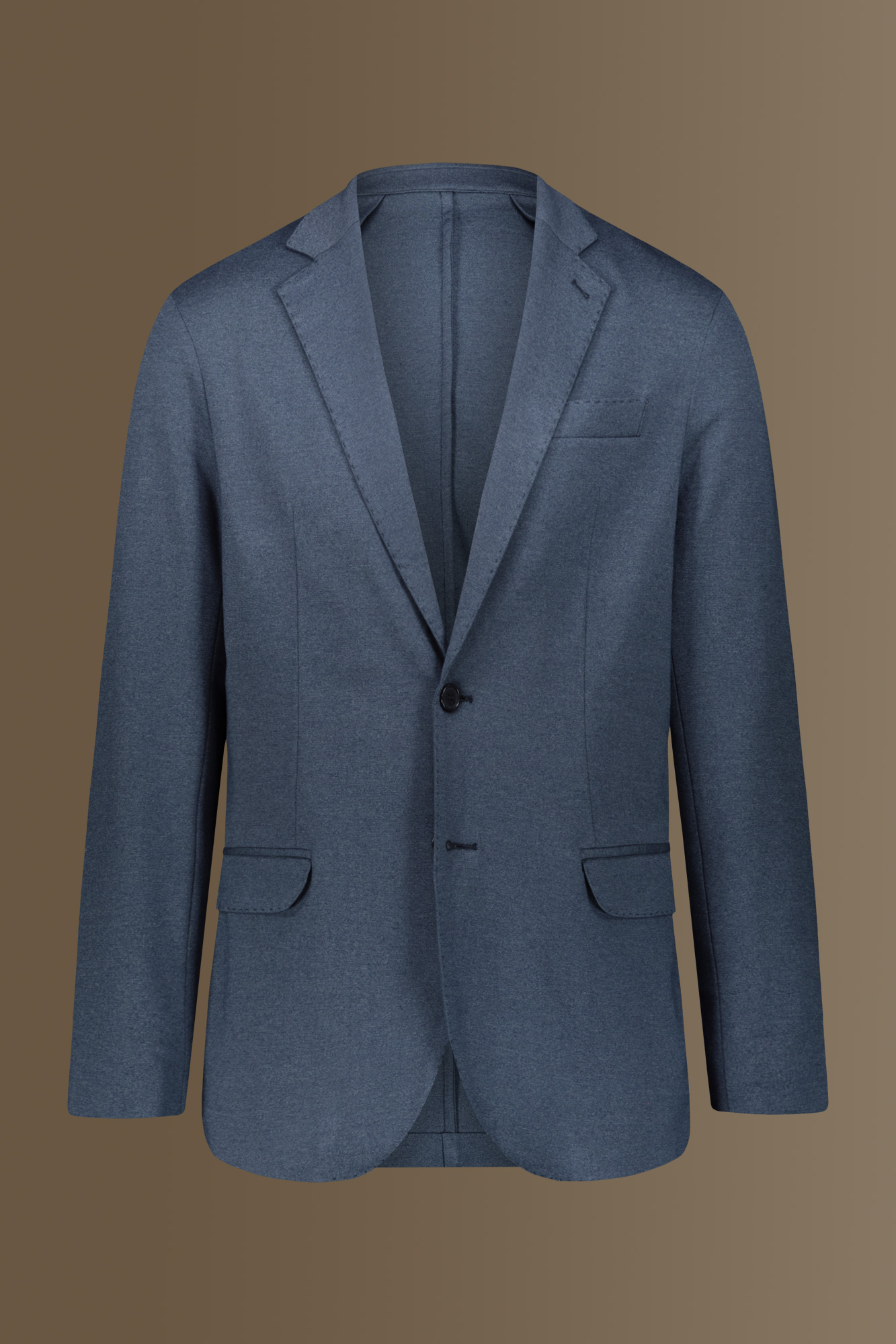 Single breasted suit flat trousers jersey fabric image number null