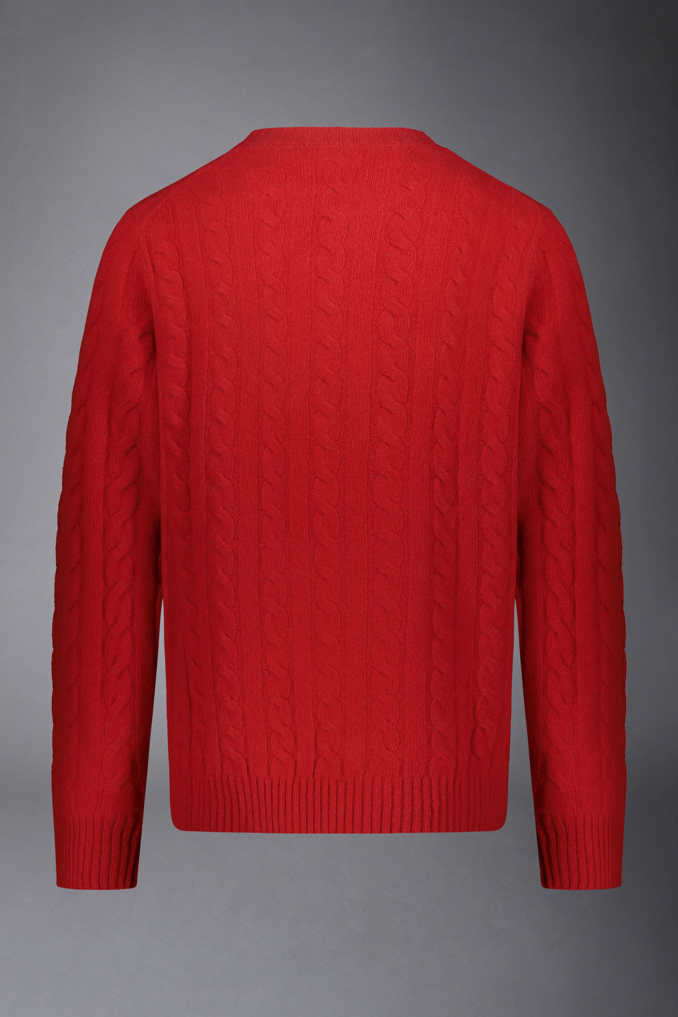 Maglia uomo a trecce girocollo in misto lana lambswool a regular fit image number null