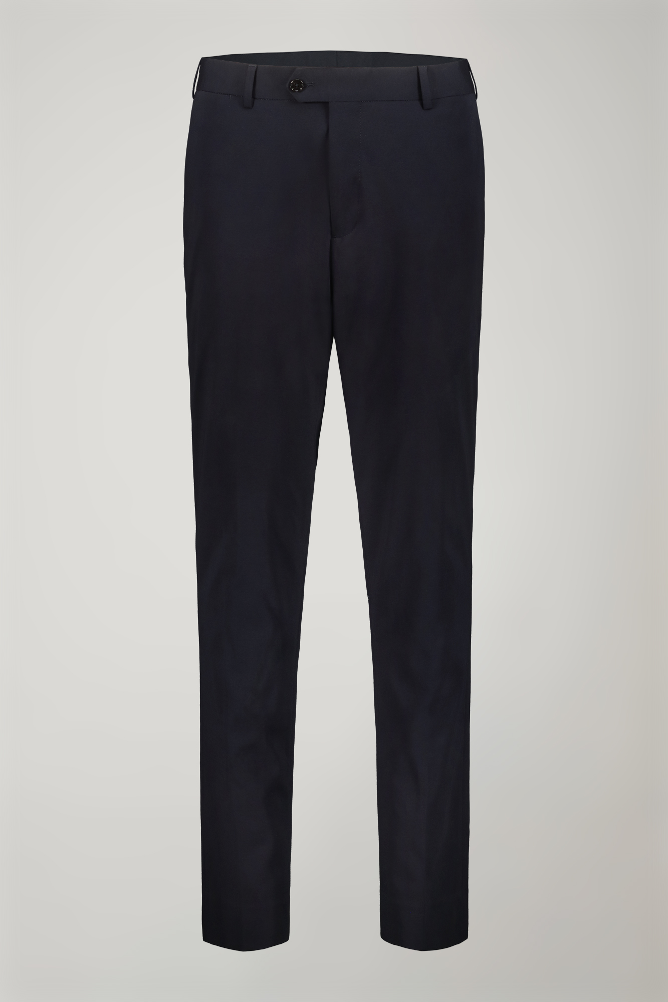 Men’s trousers in jersey without pleats with classic fold regular fit image number null