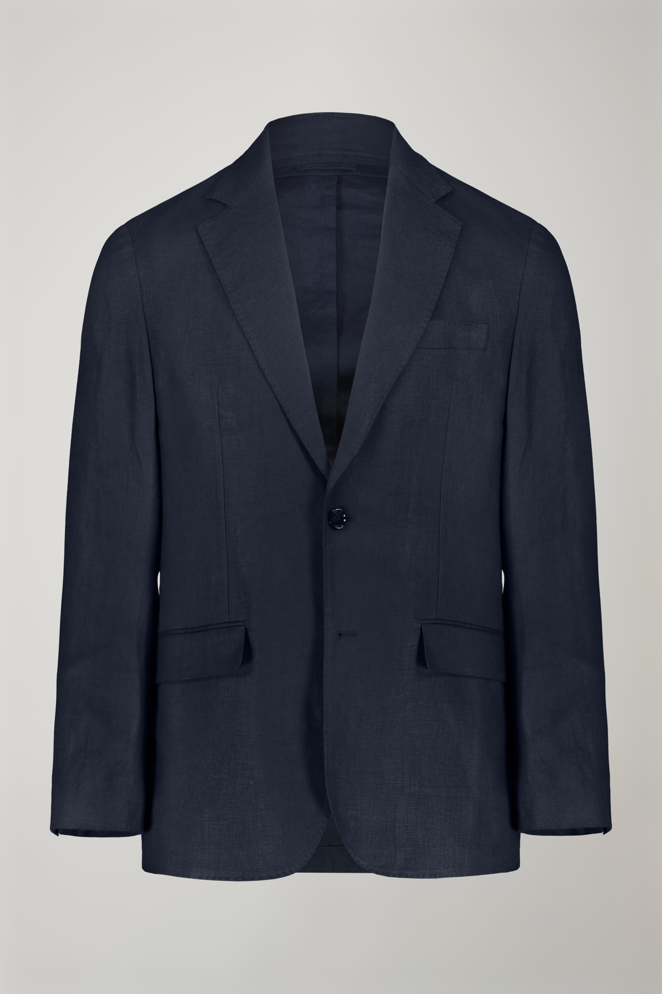 Men's single-breasted 100% linen regular fit suit image number null