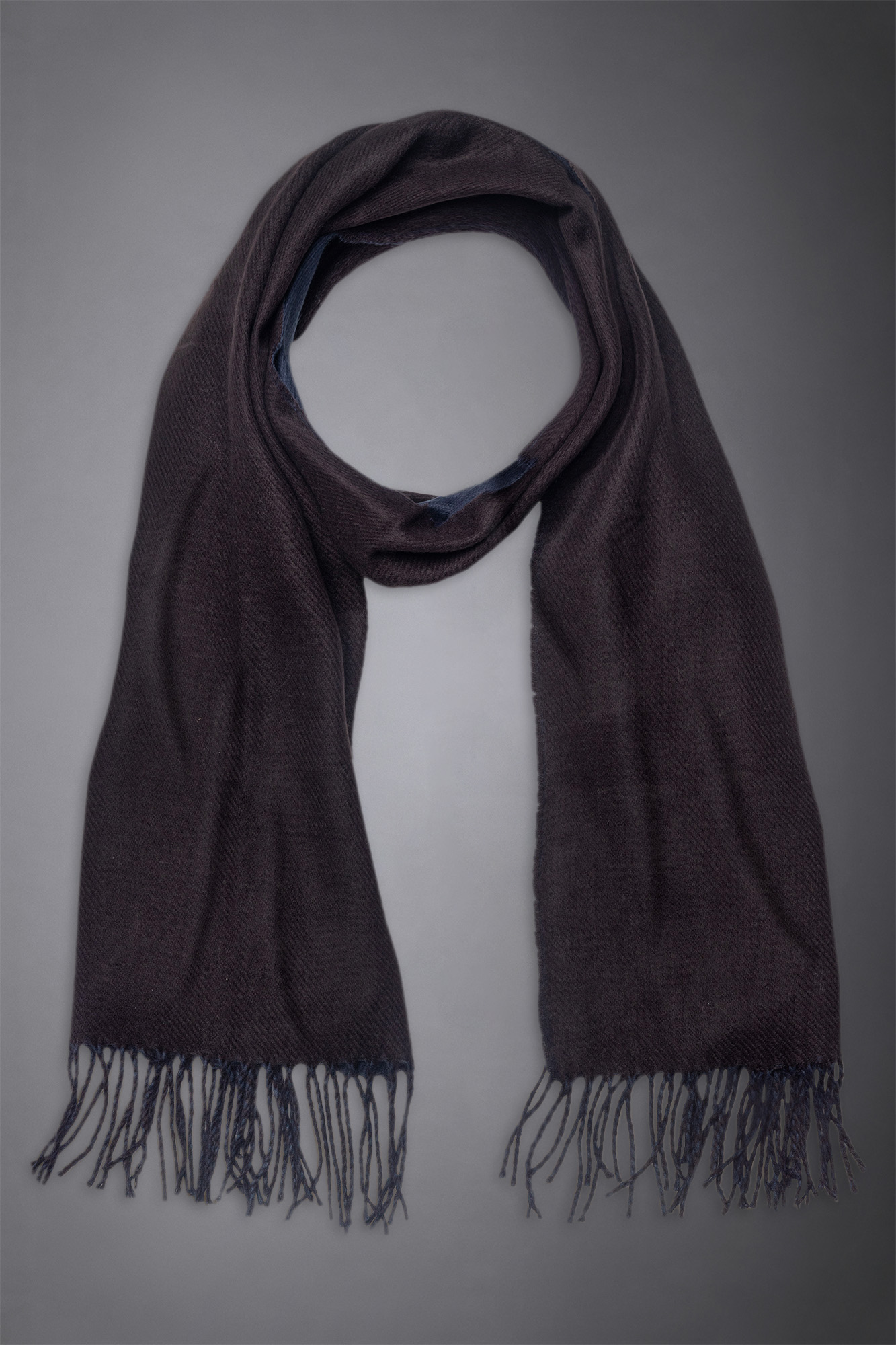 Men's solid-coloured double-face scarf image number null