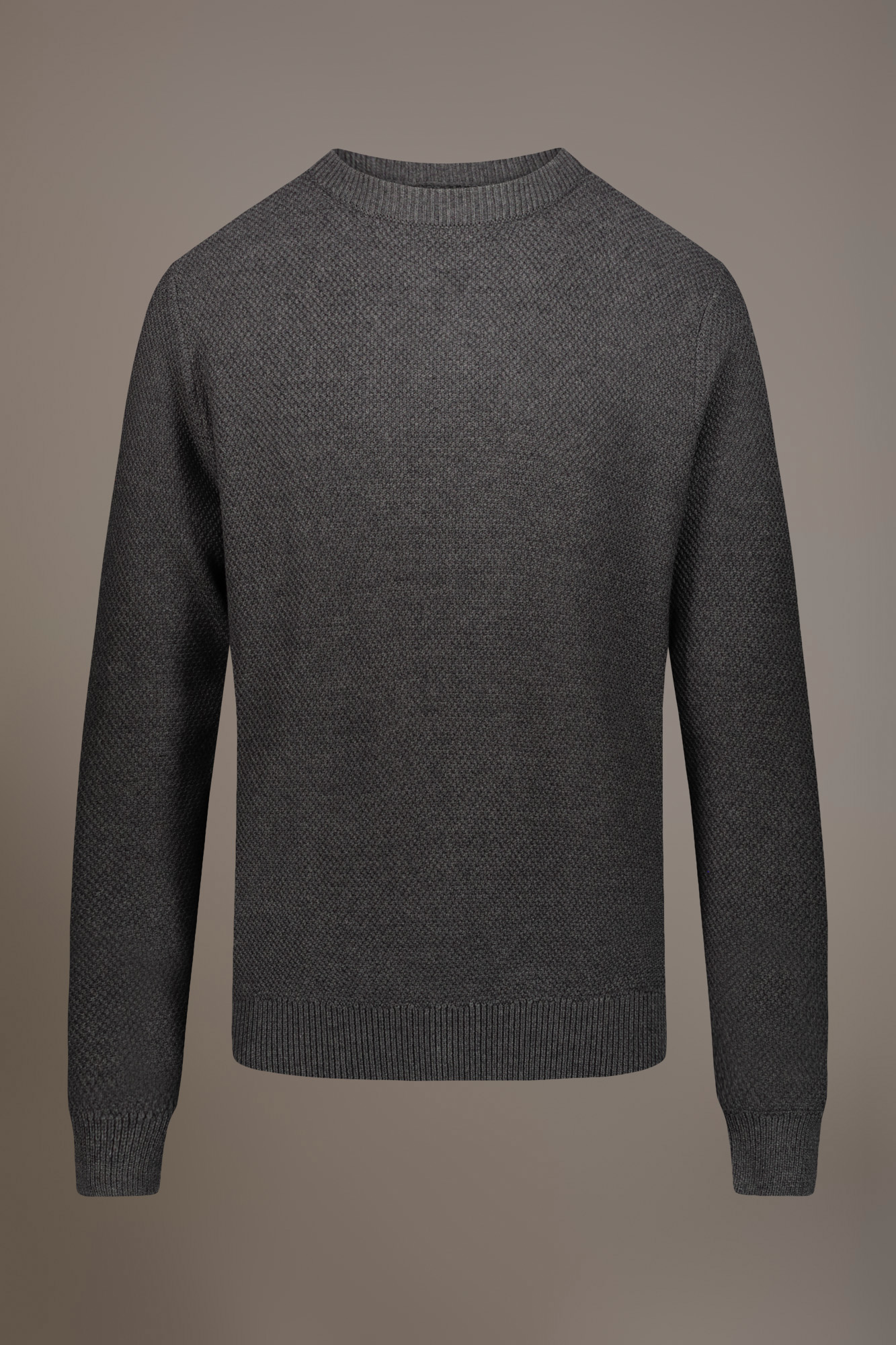 Maglia girocollo lavorazione a nido d'ape image number null