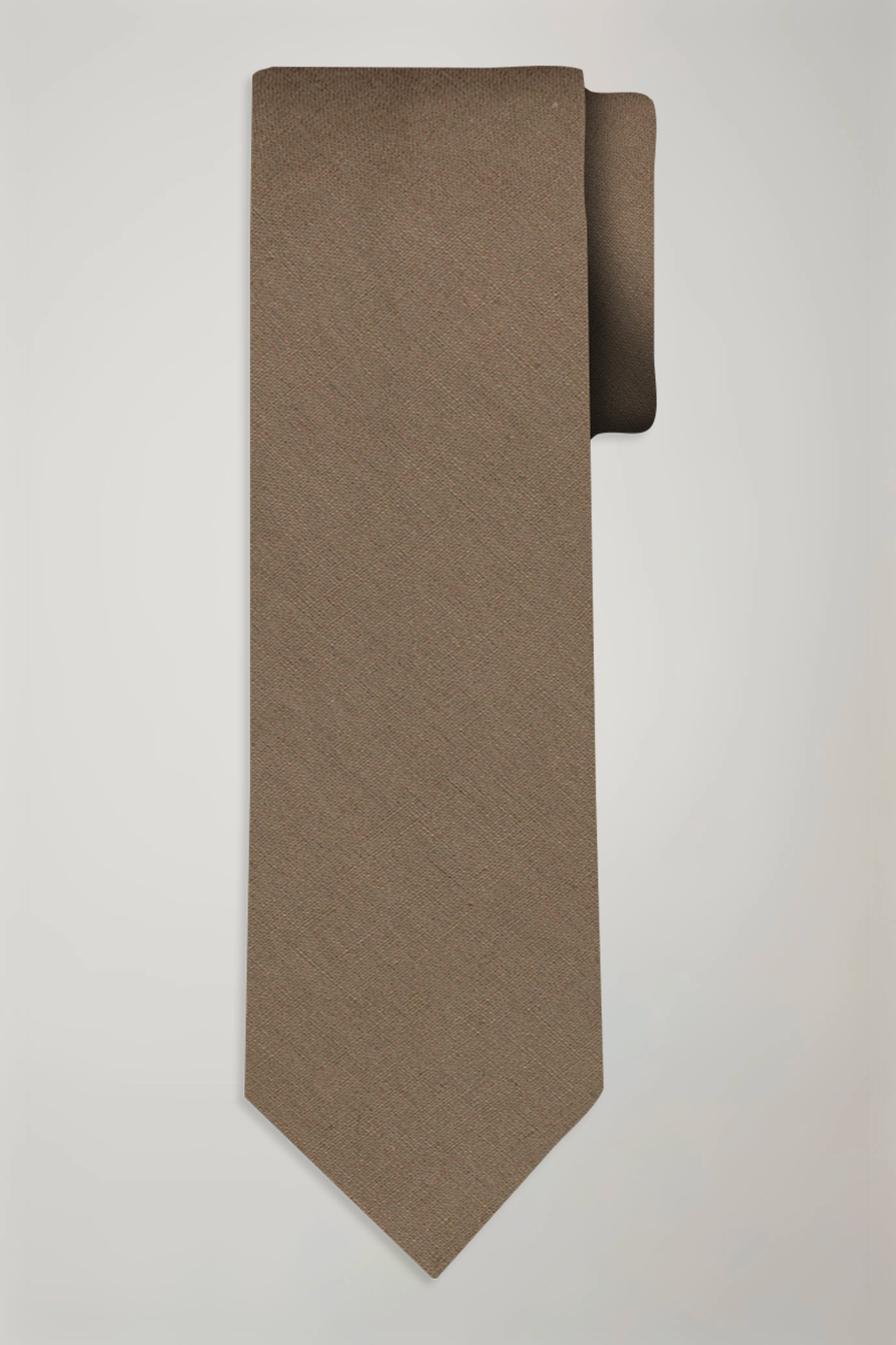 Linen blend tie solid colour image number null