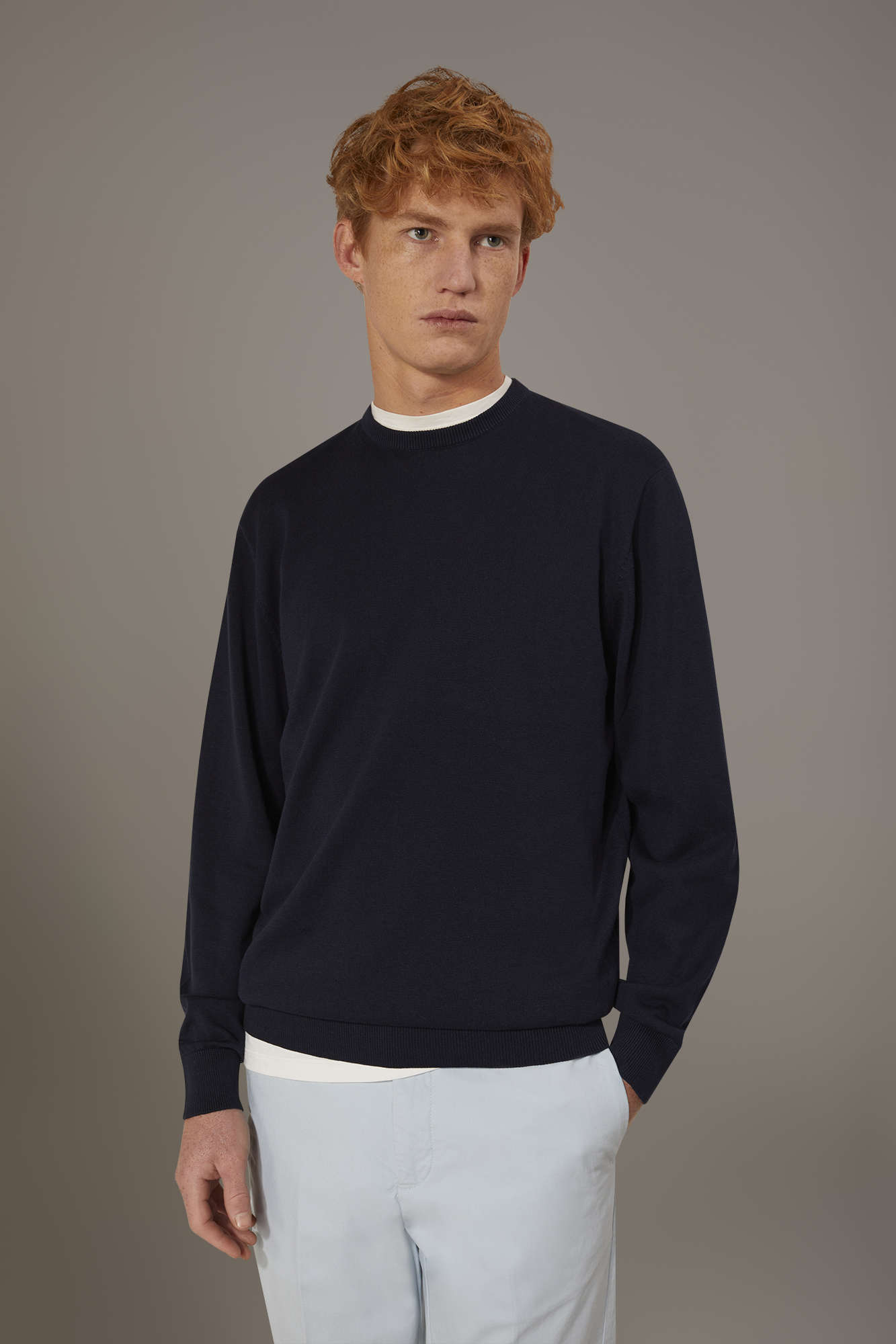 Pull col rond 100% coton image number null